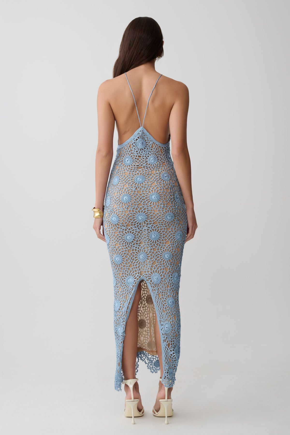 Sam Halter Hand Crochet Maxi Dress - Periwinkle #2