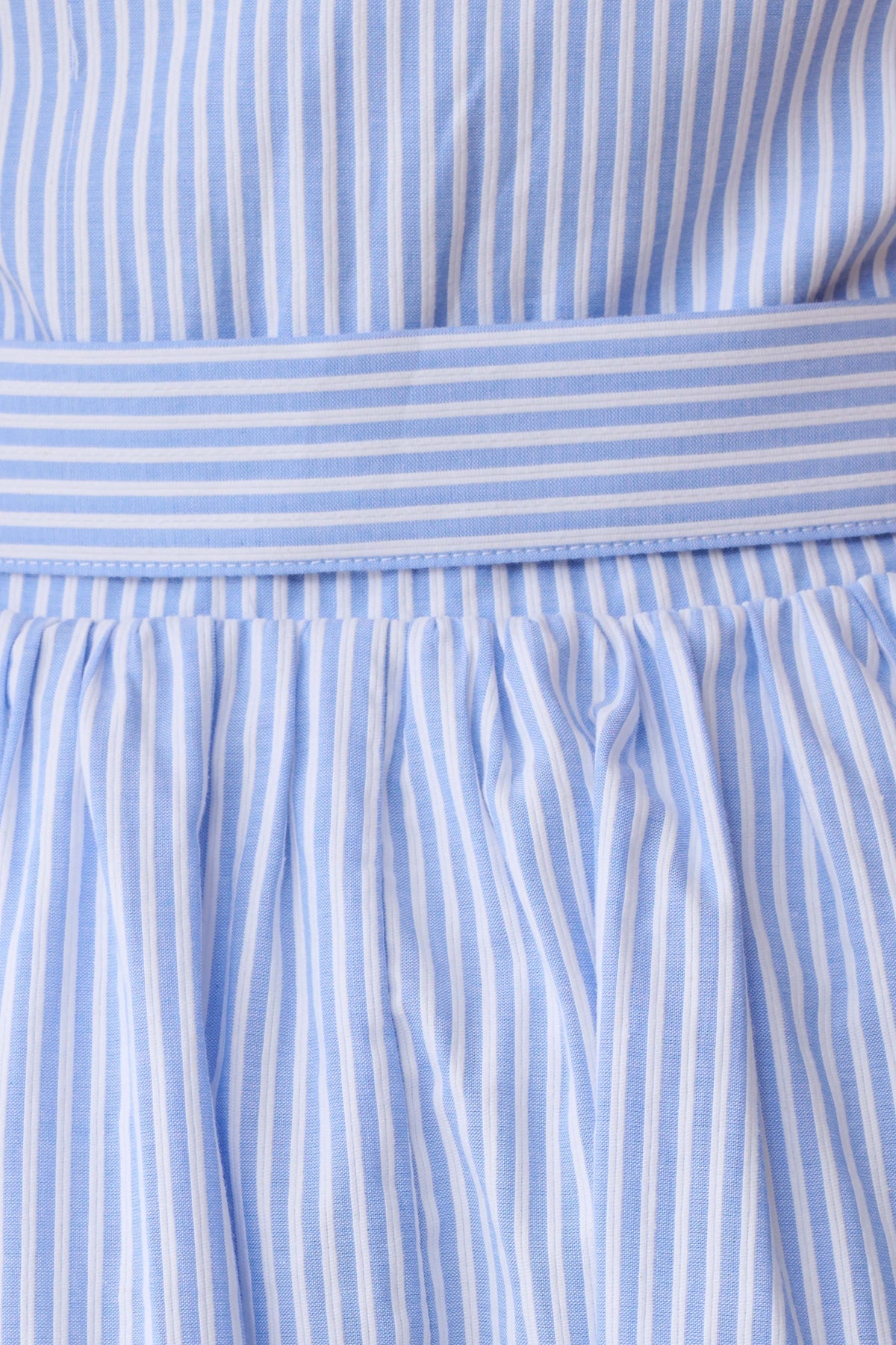 Cindy Collared Midi Dress - Blue Pinstripe #7