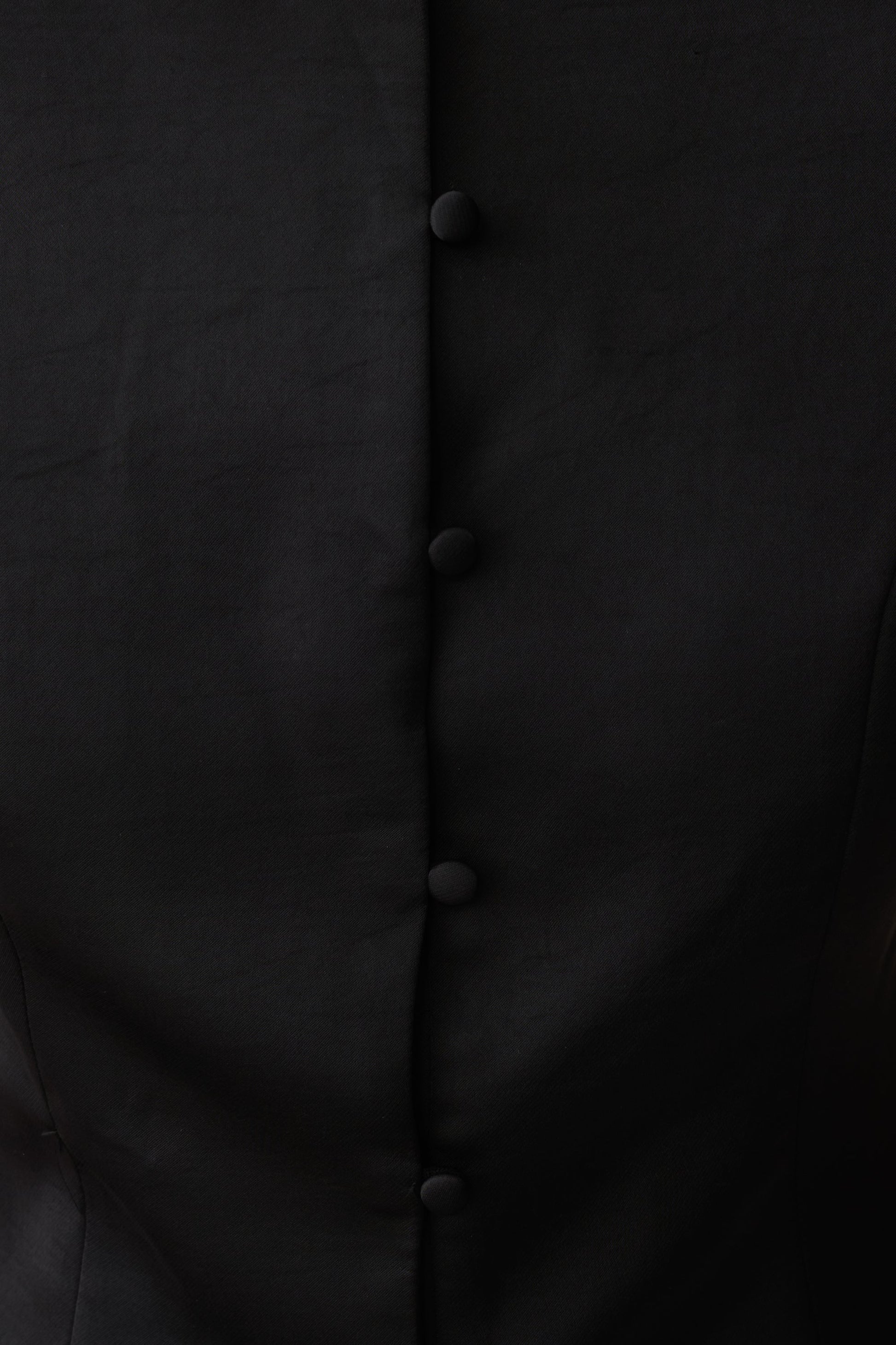 Anne Short Sleeve Satin Top - Black #8