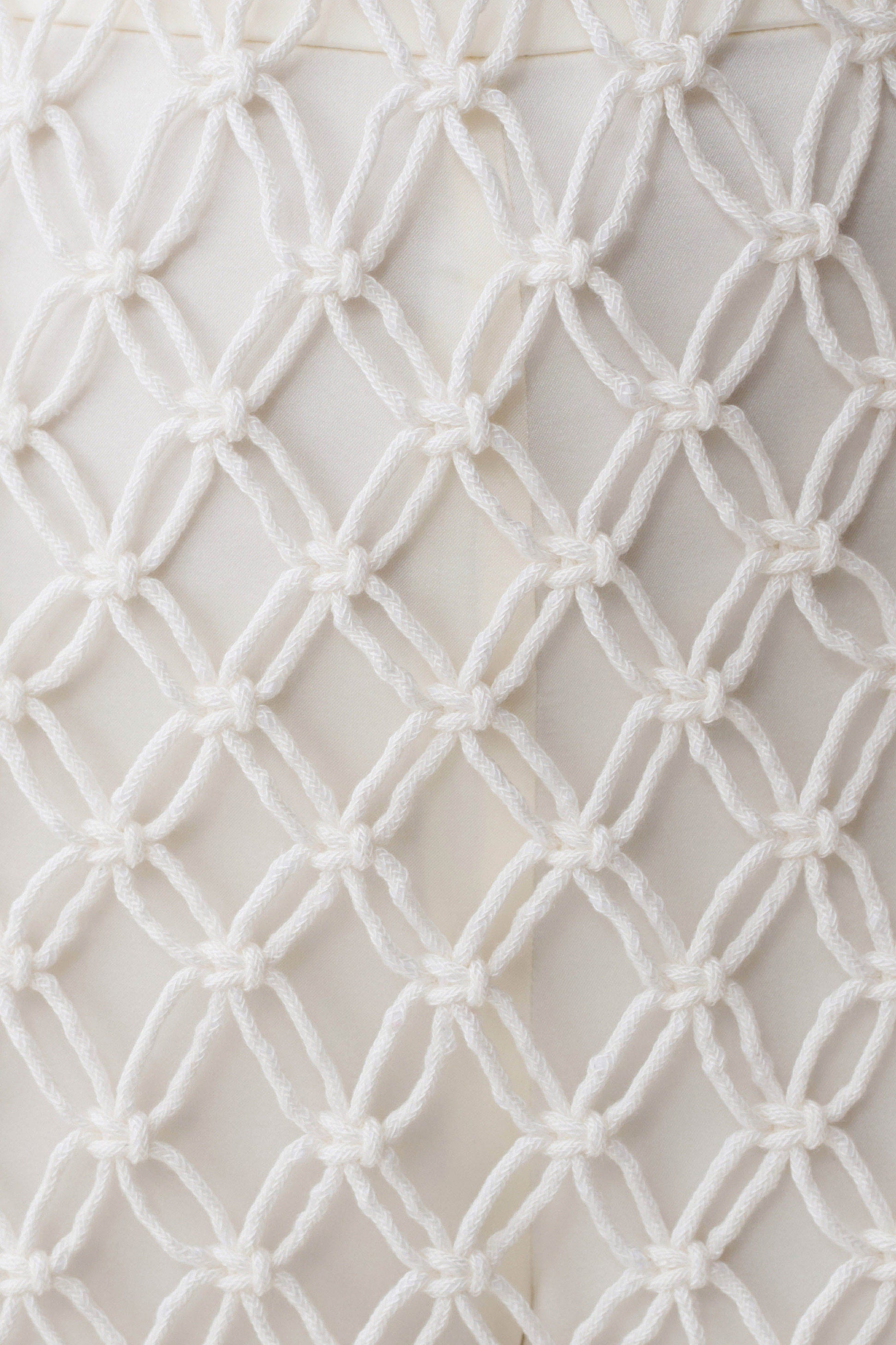 Devlin Macrame Tassel Mini Dress - Ivory #9