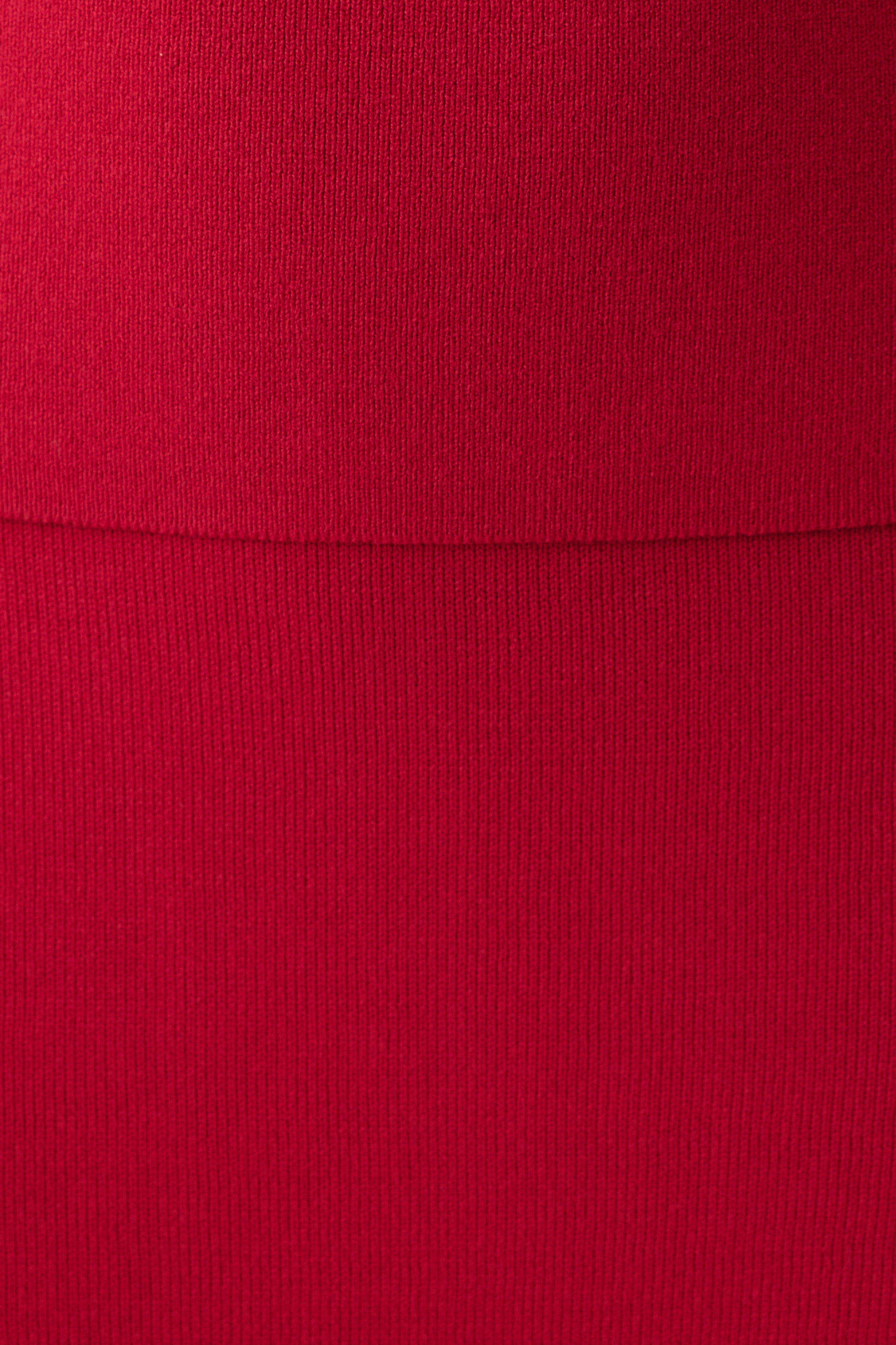 Misty Mid Rise Knit Mini Skirt - Red #7