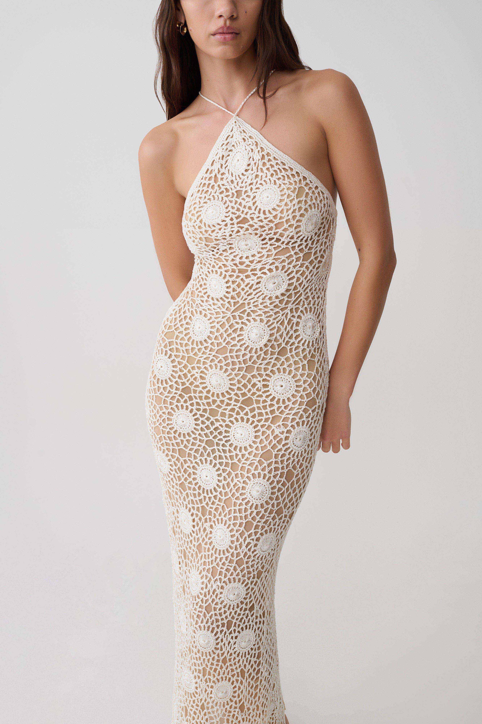 Sam Halter Hand Crochet Maxi Dress - Ivory #7