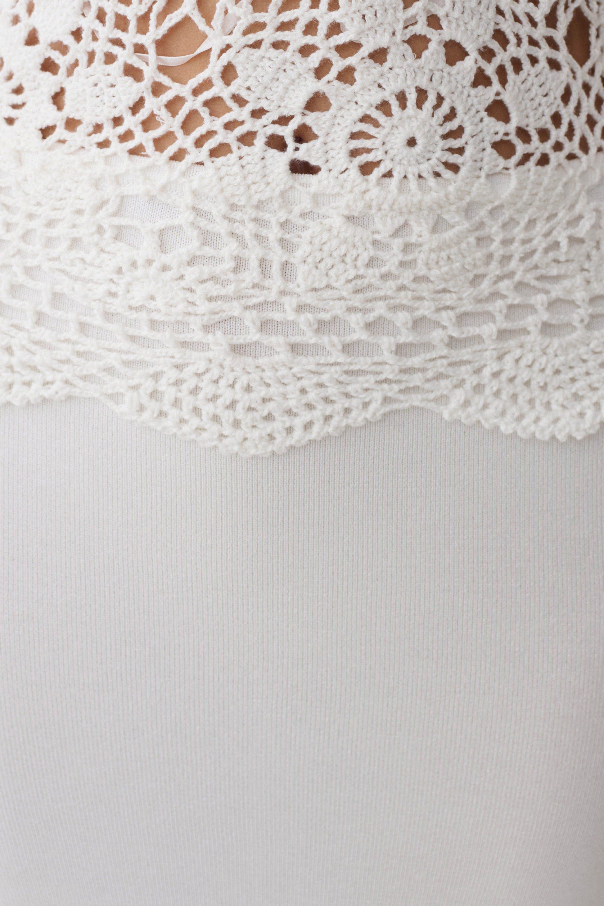 Tessie Knit & Crochet Maxi Dress - Ivory #7