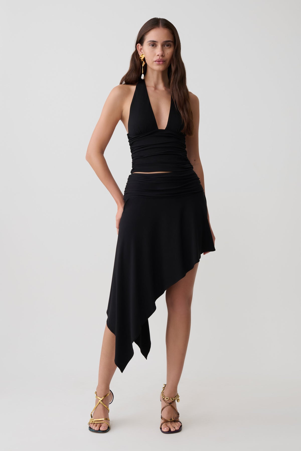 Peregrine Modal Gathered Halter Top - Black #6