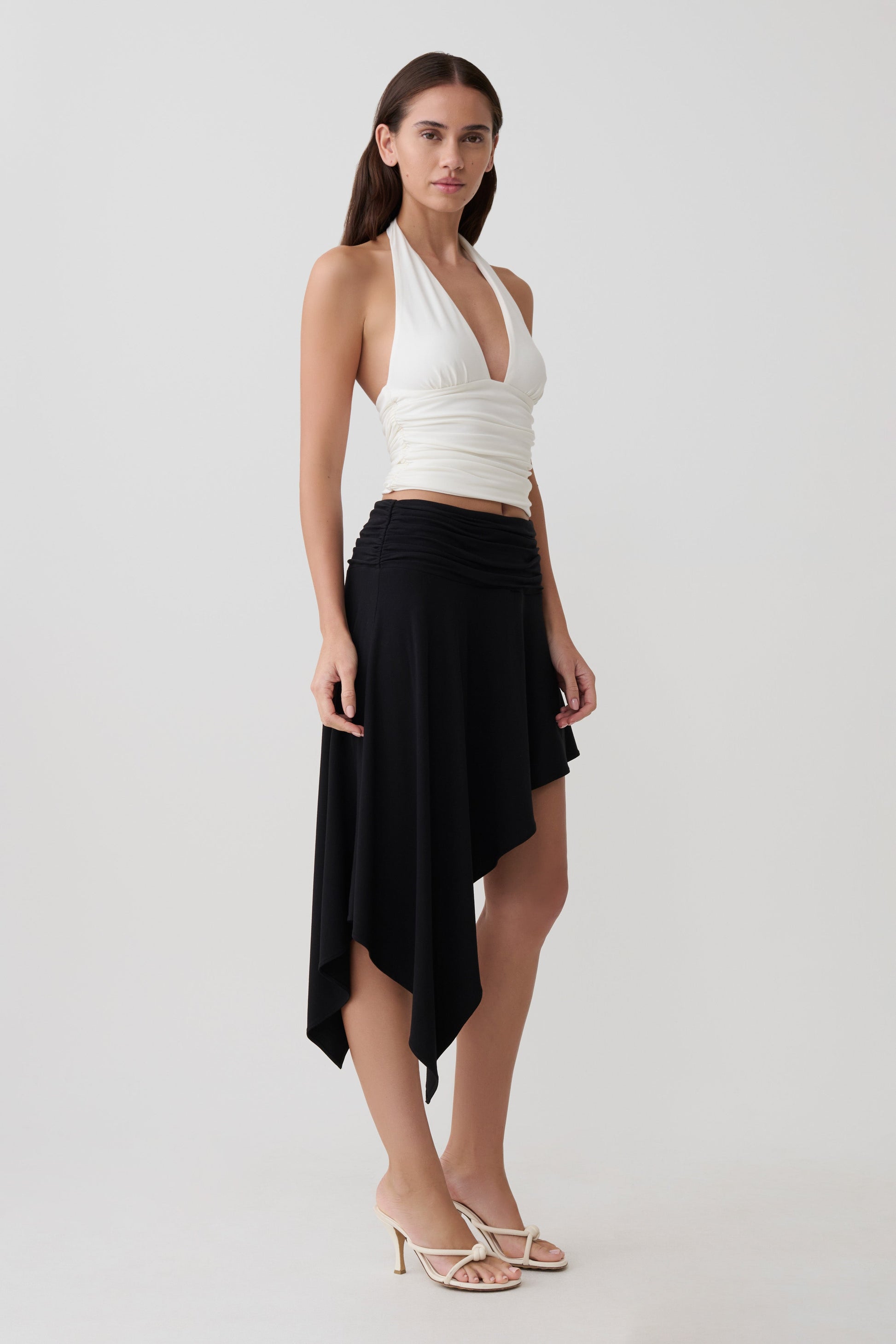 Peregrine Modal Gathered Halter Top - White #6