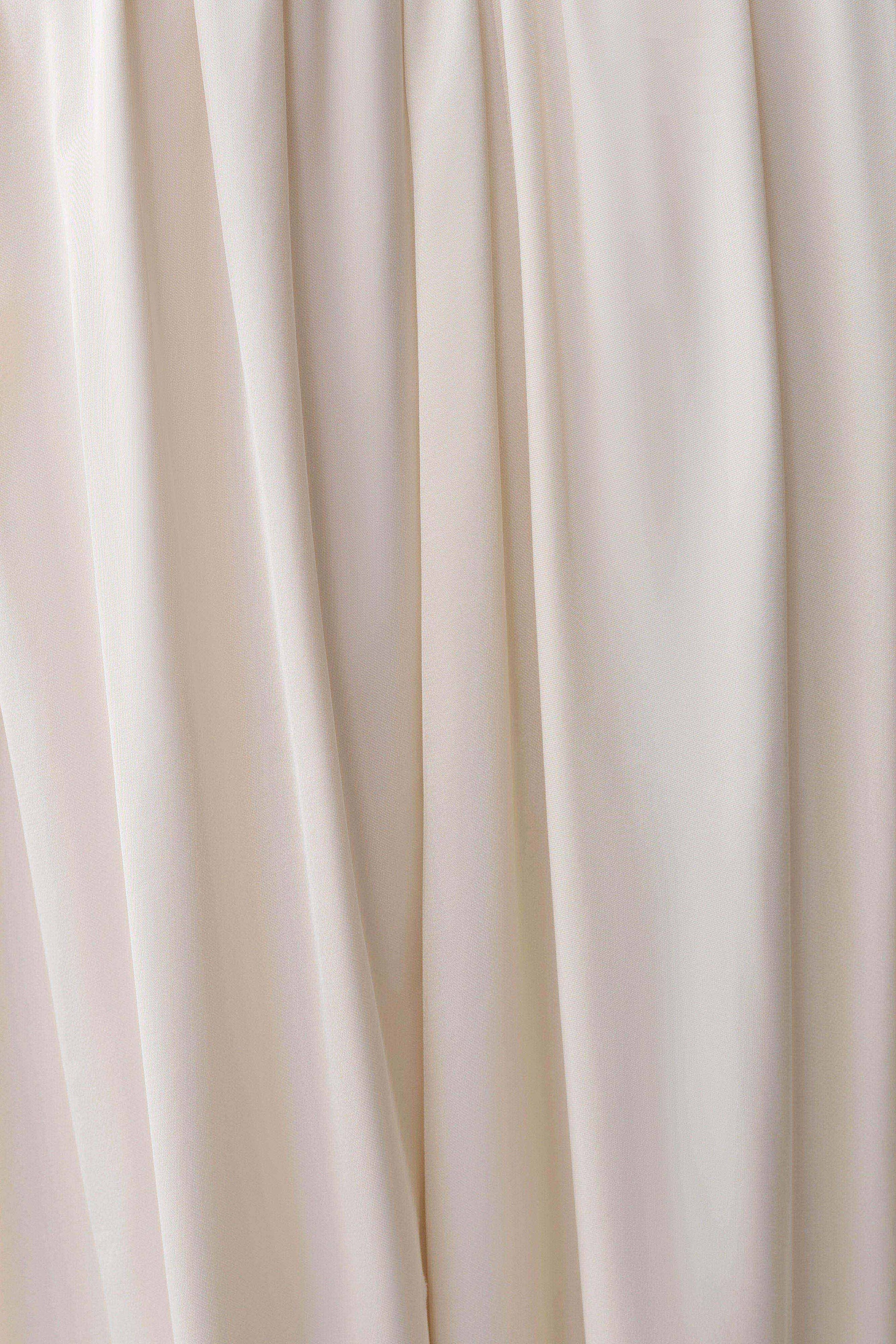 Adriana Satin Gathered Maxi Dress - Buttercream #7