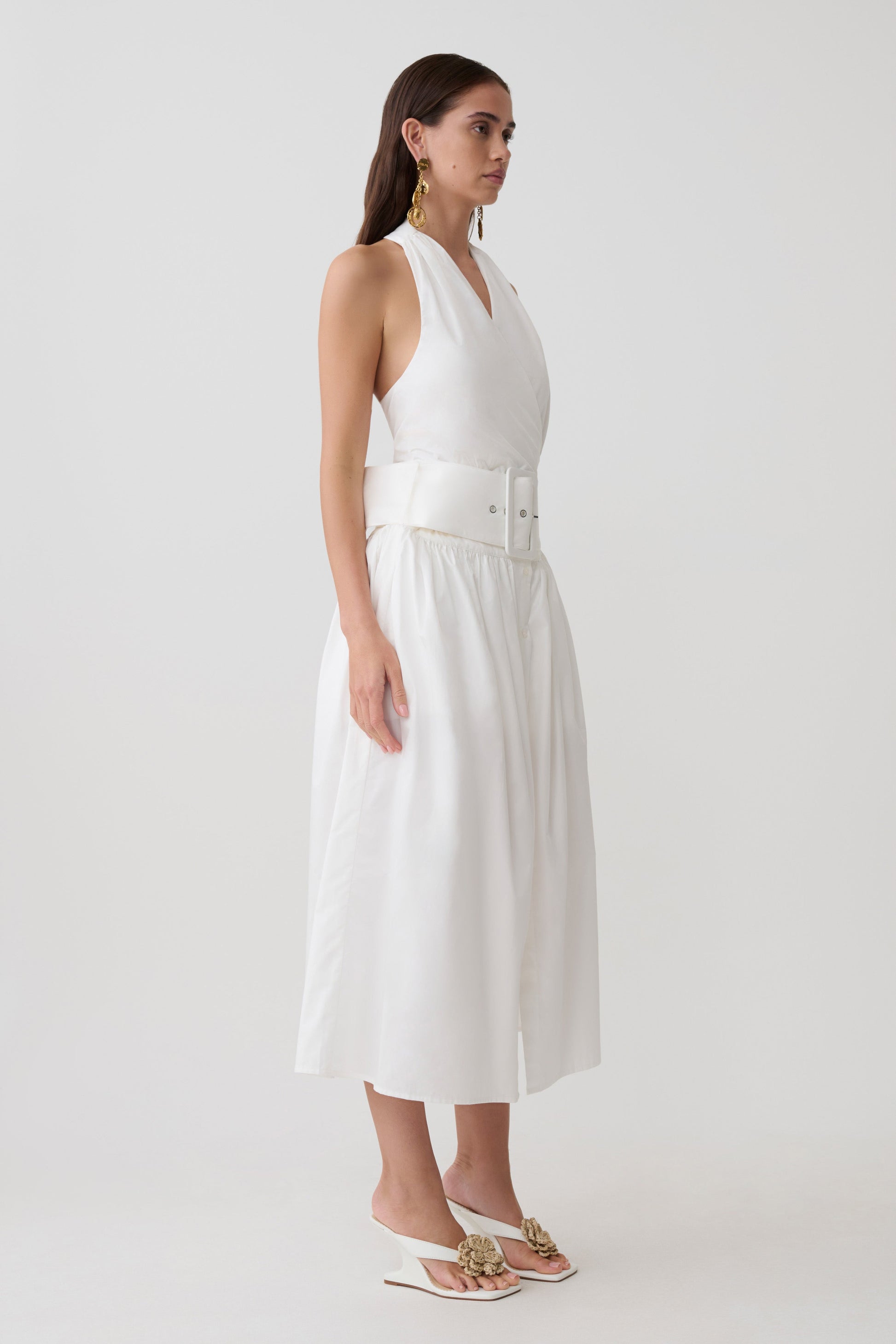Emery Multi-Wear Cotton Midi Dress - White #4