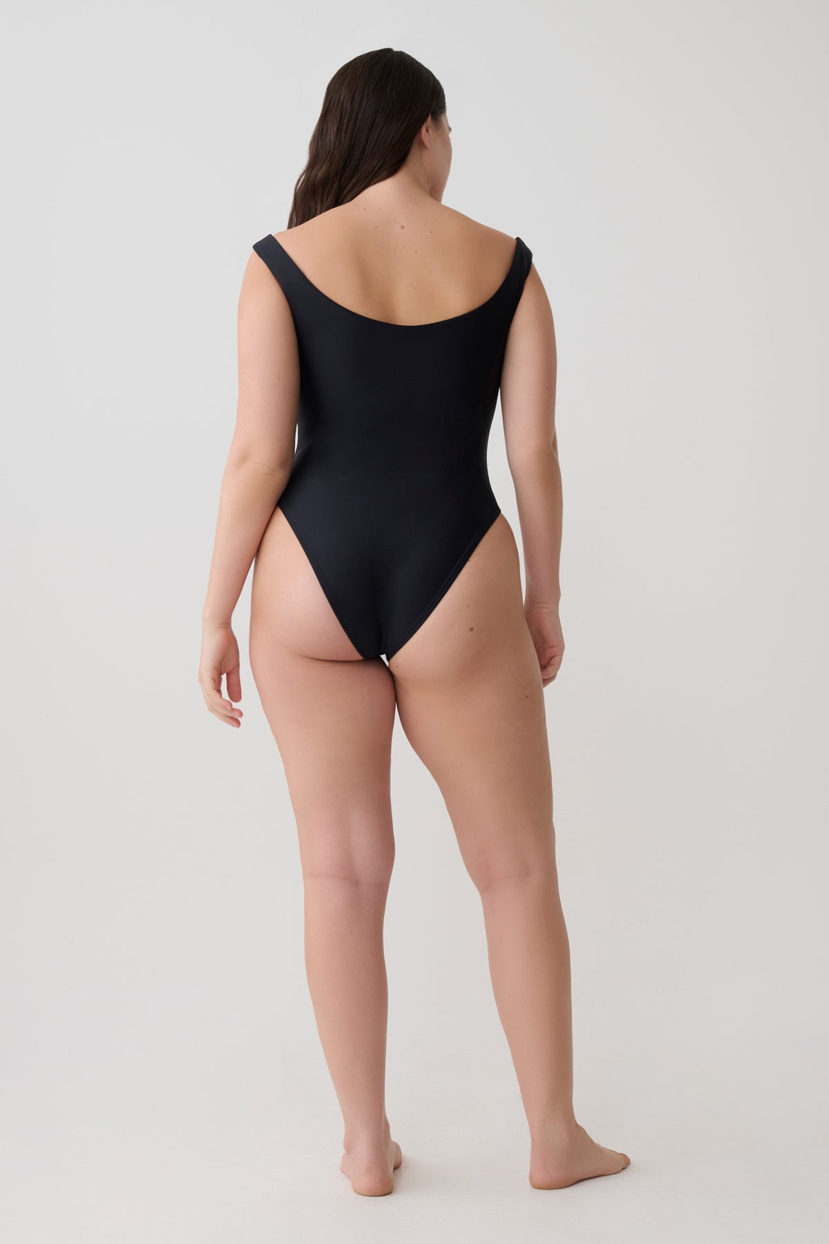 Yumi U-Wire Plunge One Piece Swimsuit - Black #2