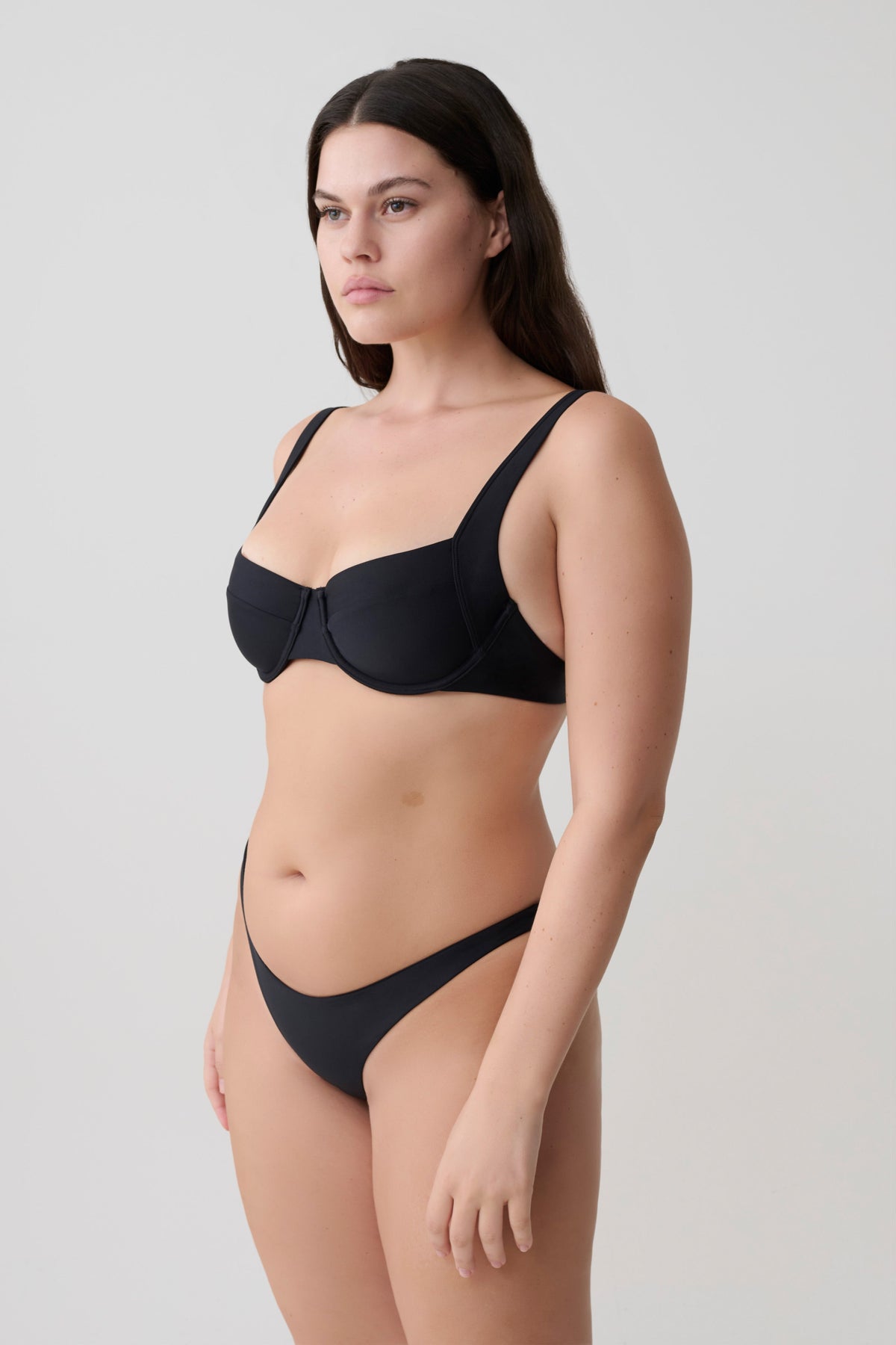 Abra Underwire Apex Bikini Top - Black #5