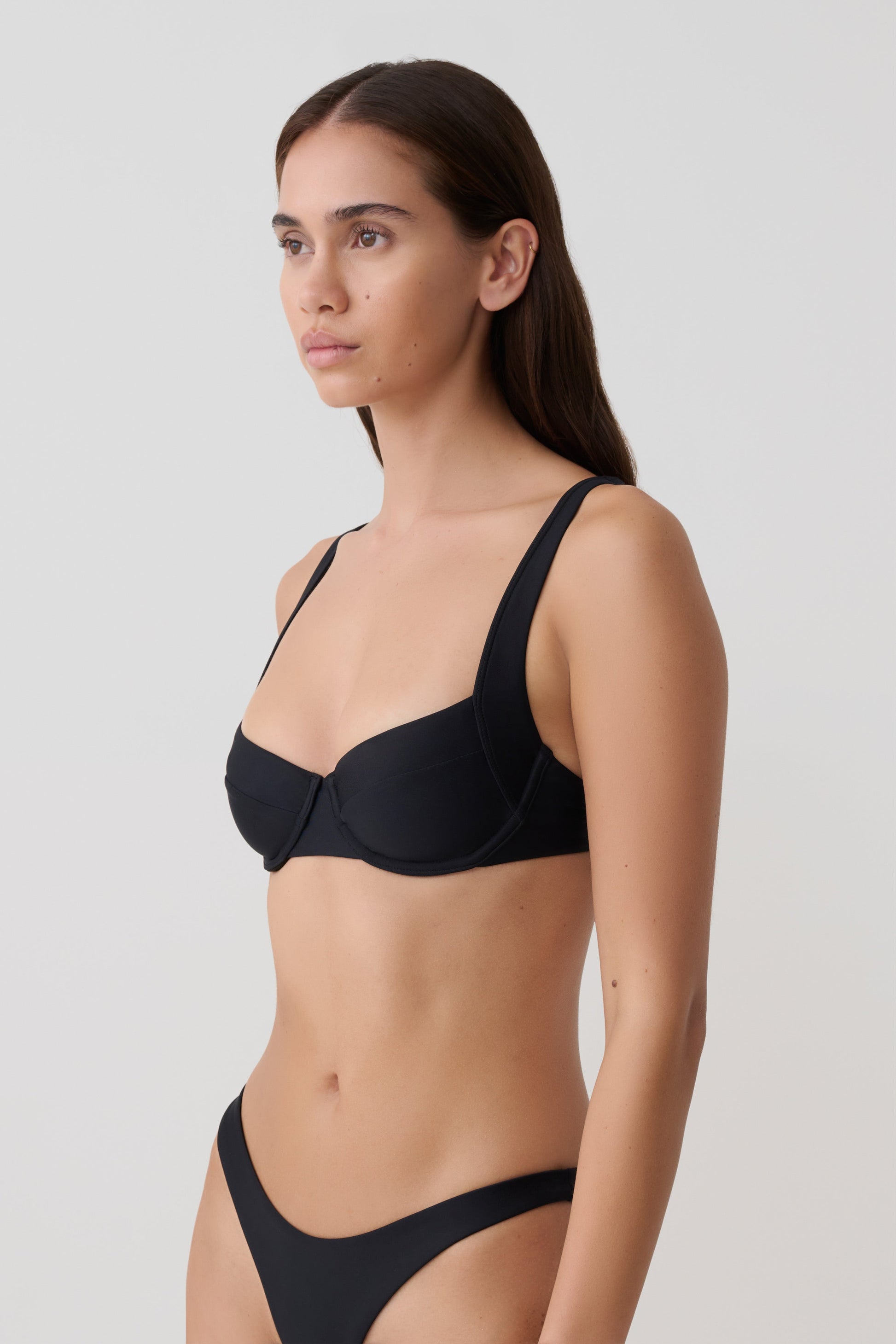 Abra Underwire Apex Bikini Top - Black #10
