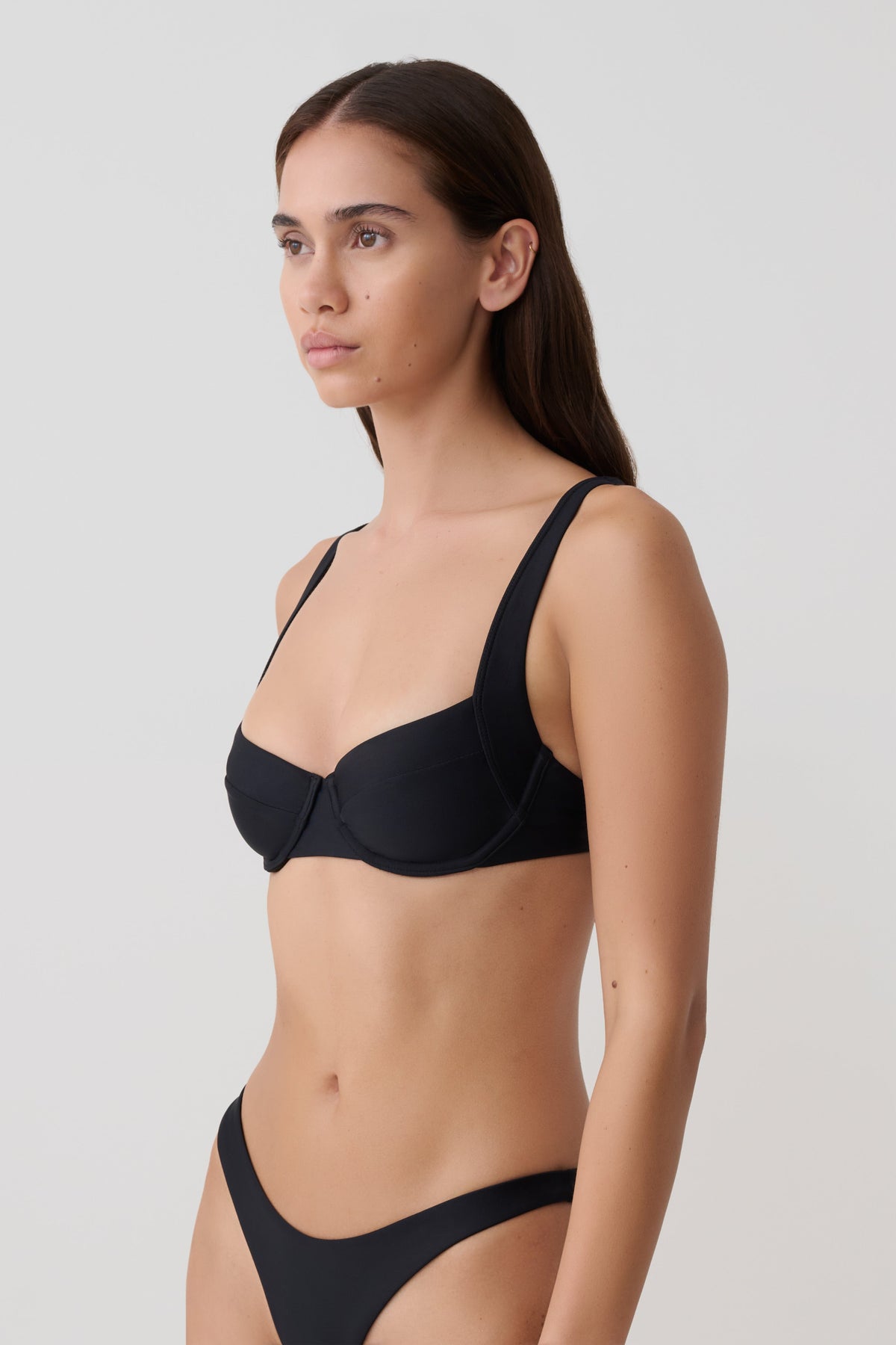 Abra Underwire Apex Bikini Top - Black #10