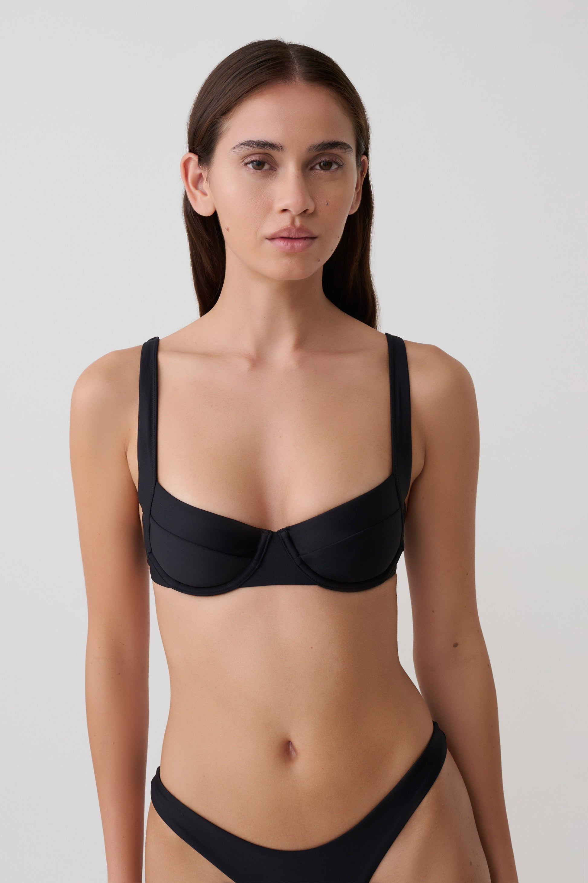 Abra Underwire Apex Bikini Top - Black #9