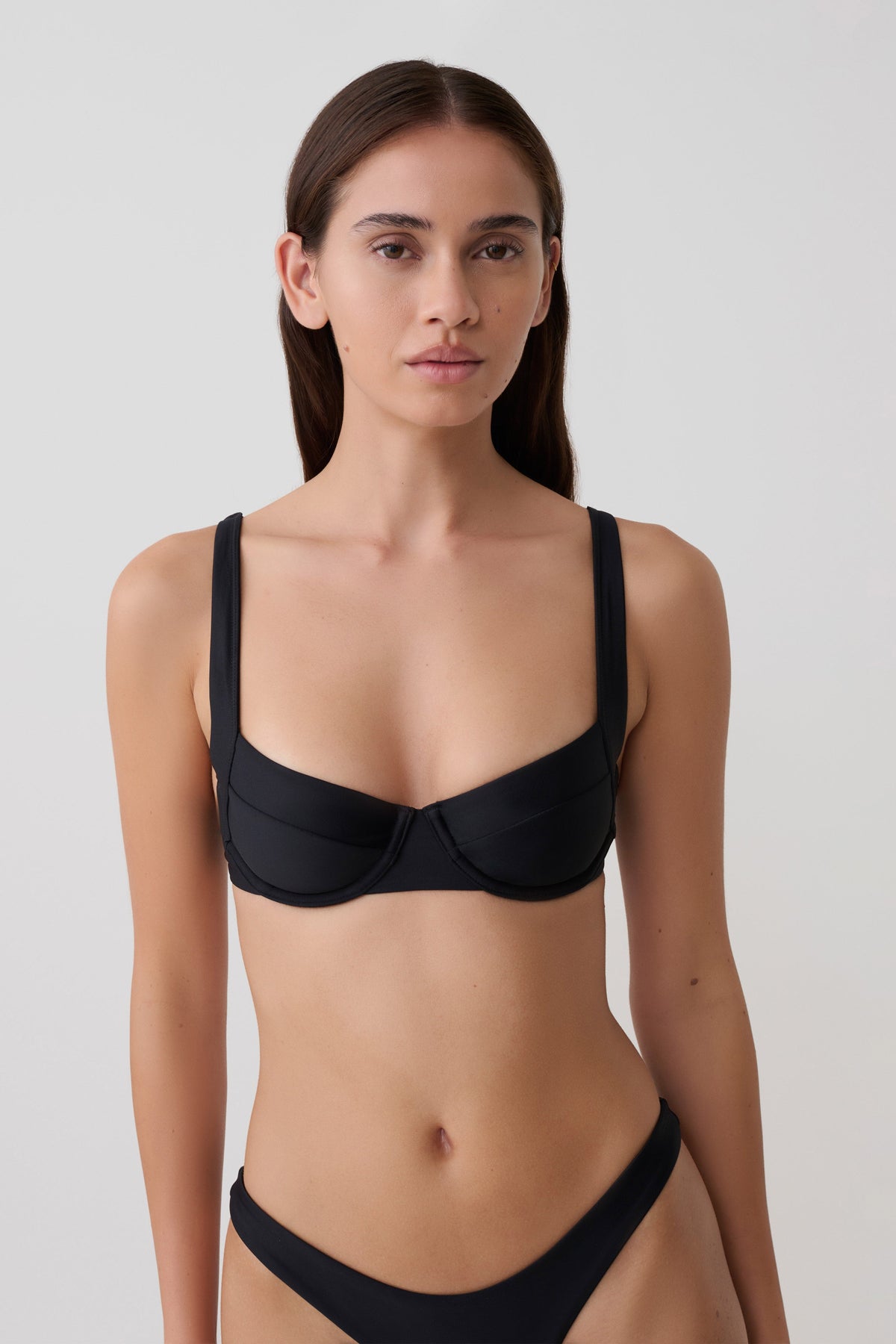 Abra Underwire Apex Bikini Top - Black #9
