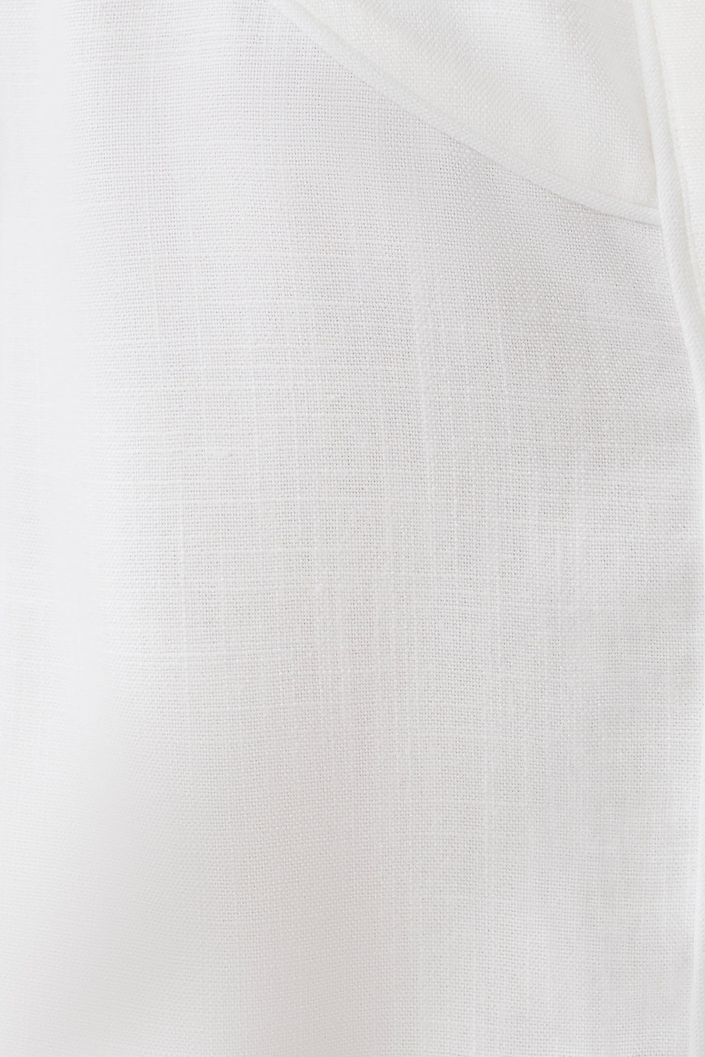 Selena Linen Short Sleeve Shirt - White