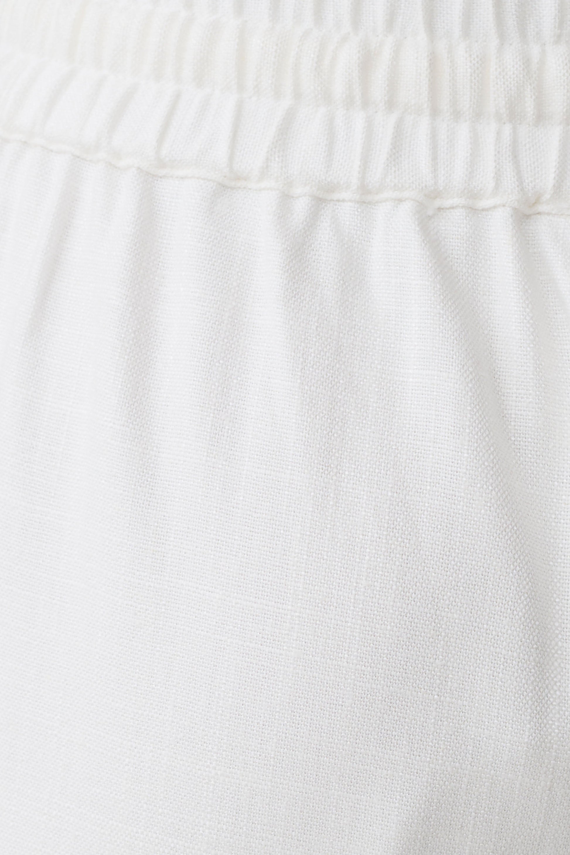 Selena Linen Straight Leg Pant - White #8