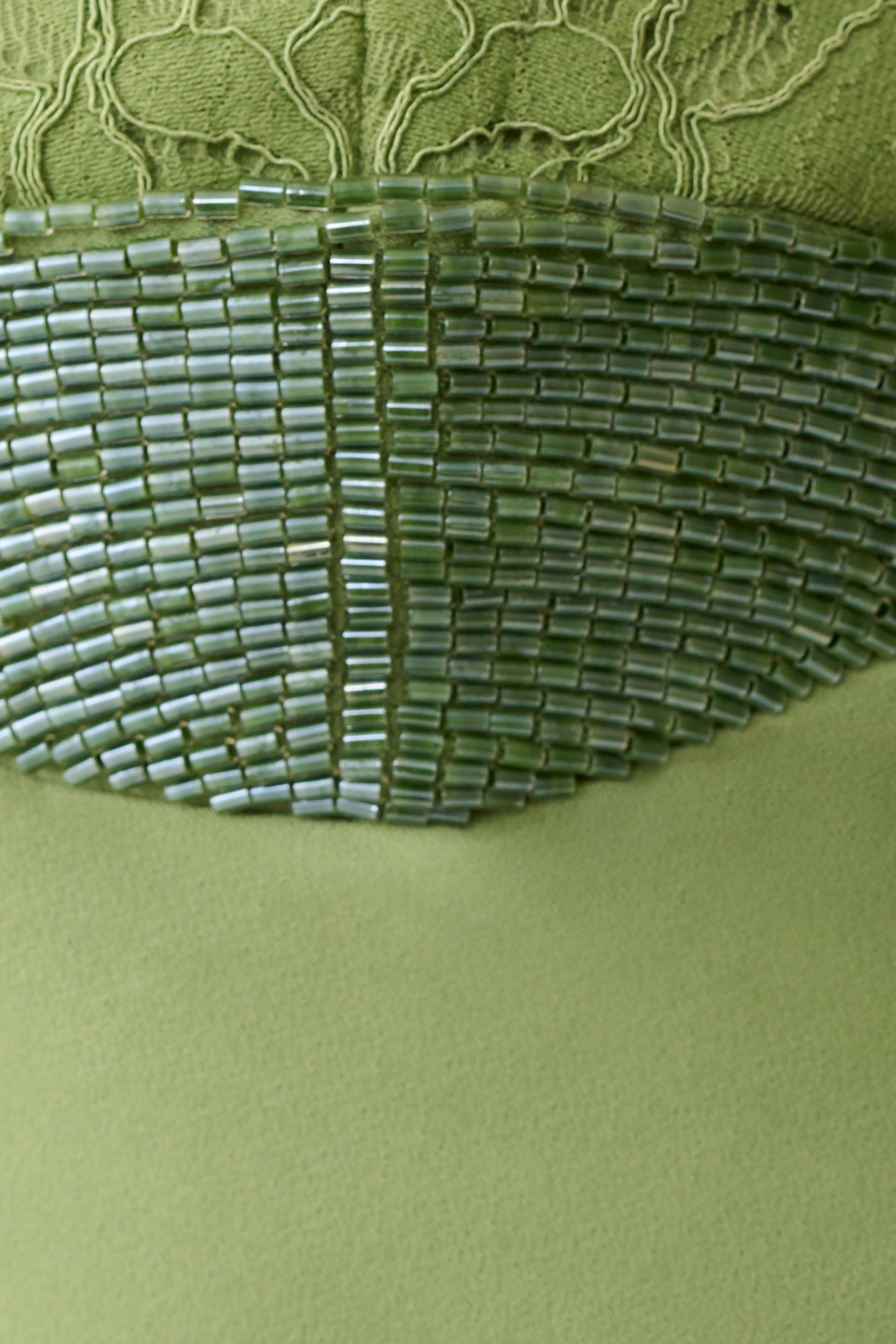 Fiorella Embellished Satin Maxi Dress - Pistachio #6