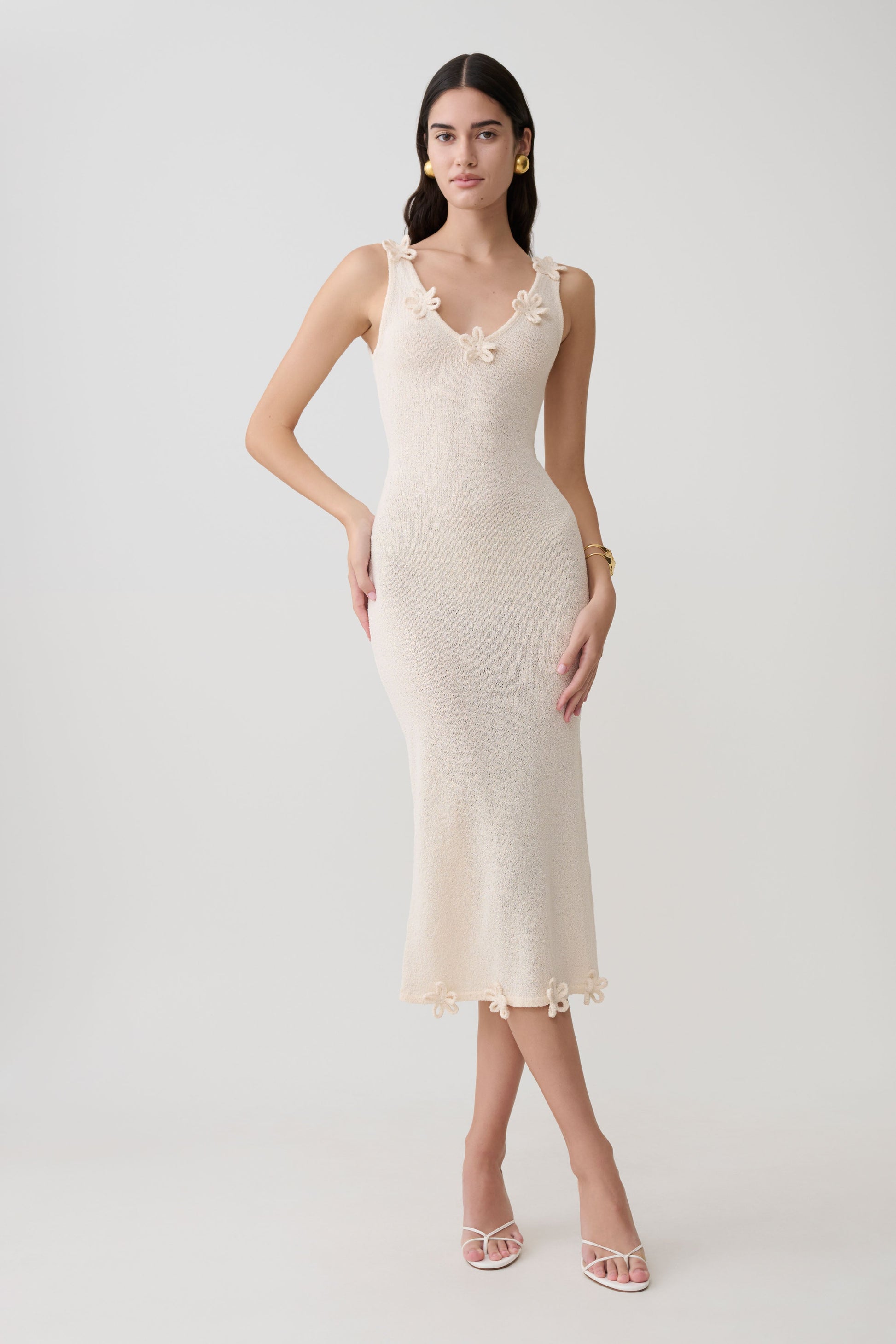 Rachael Knit Midi Dress - Nude #5