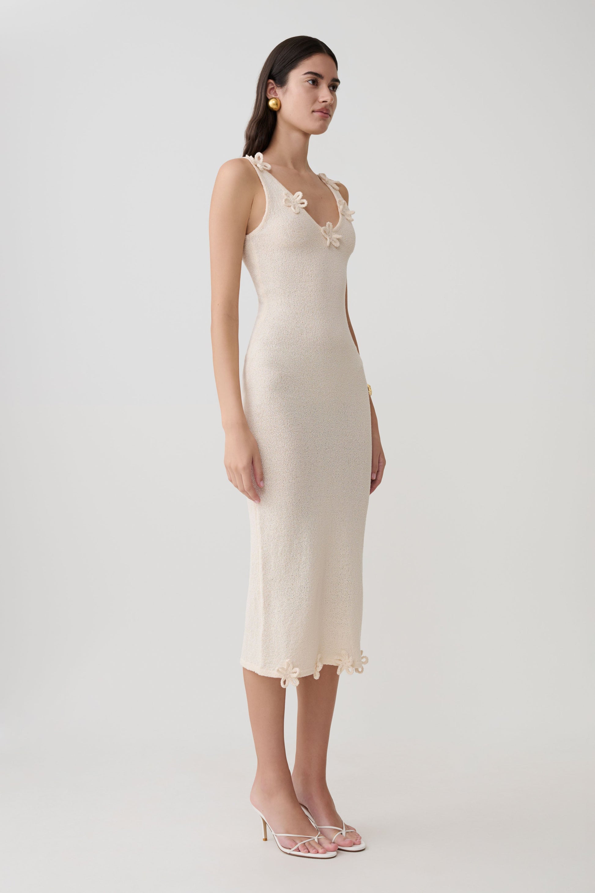 Rachael Knit Midi Dress - Nude #4