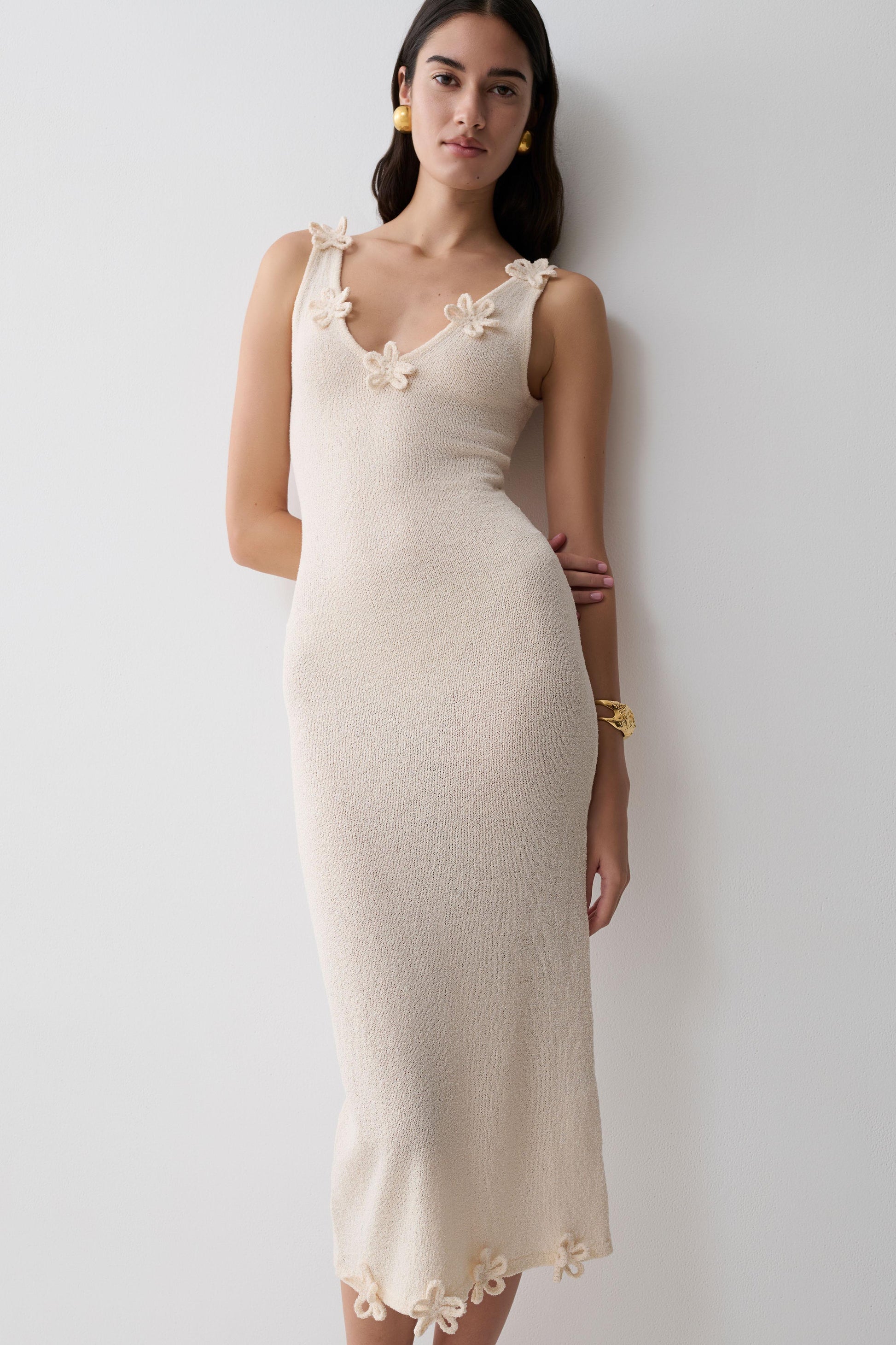 Rachael Knit Midi Dress - Nude #6