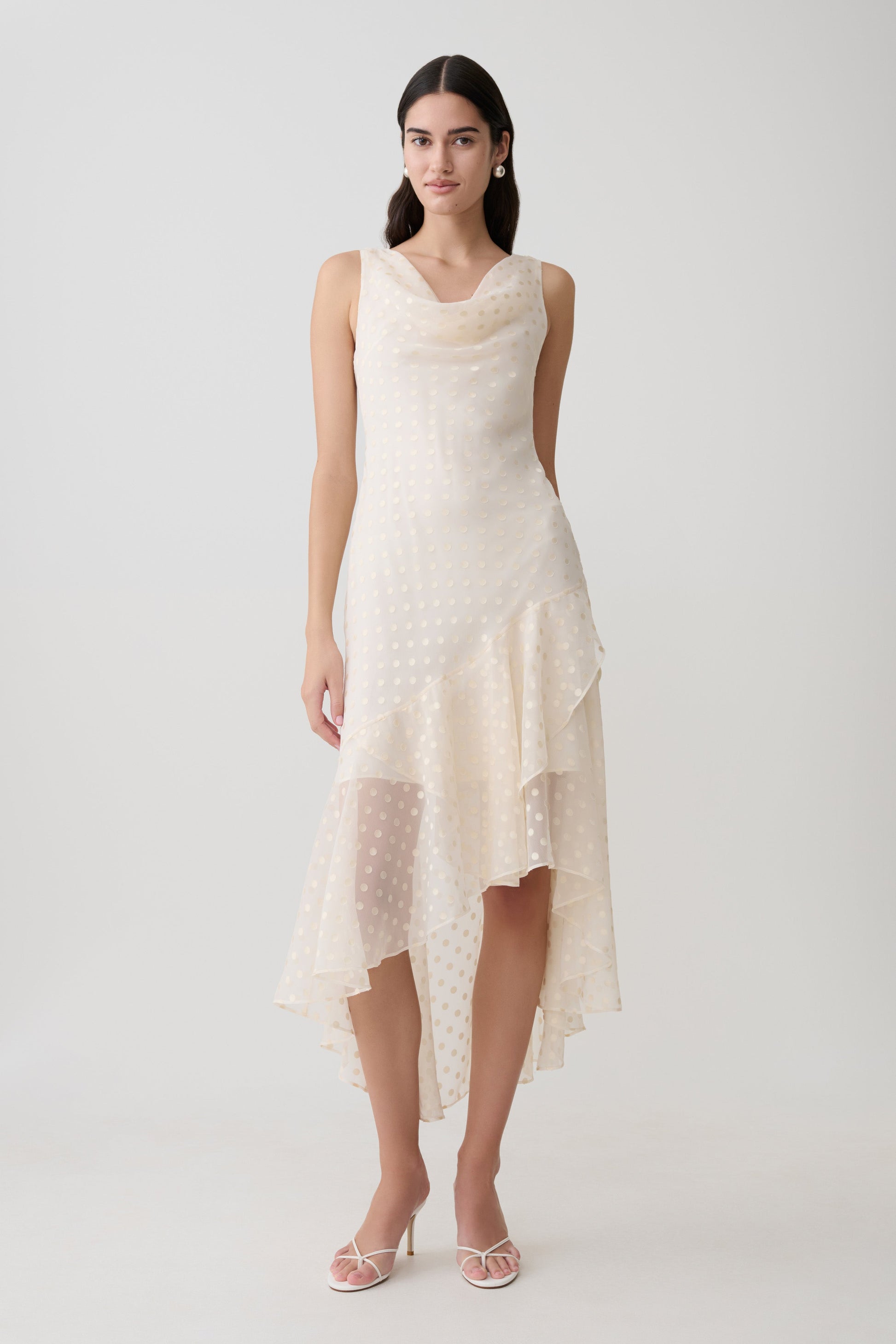 Lilah Devore Midi Dress - Ivory #6