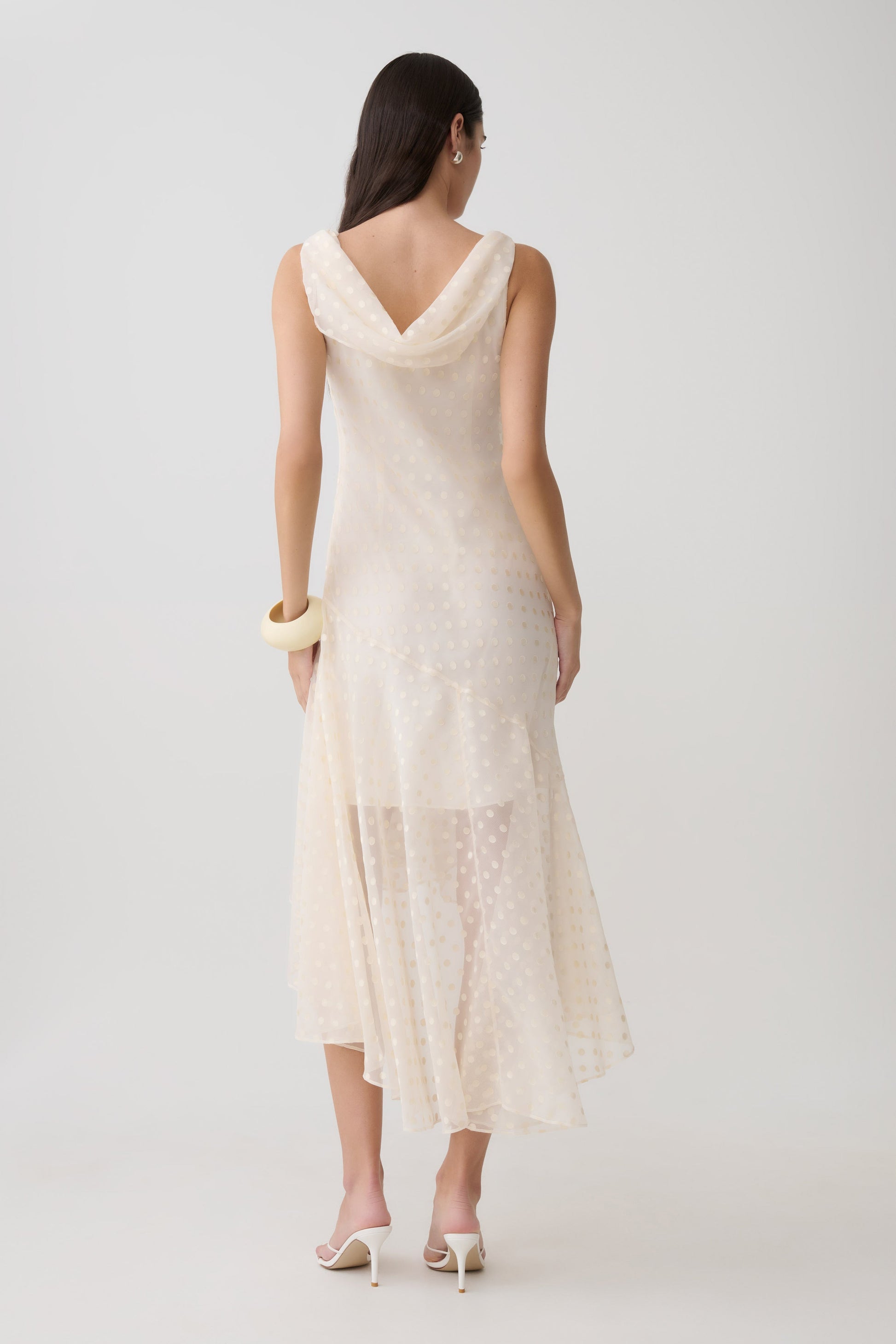 Lilah Devore Midi Dress - Ivory #2