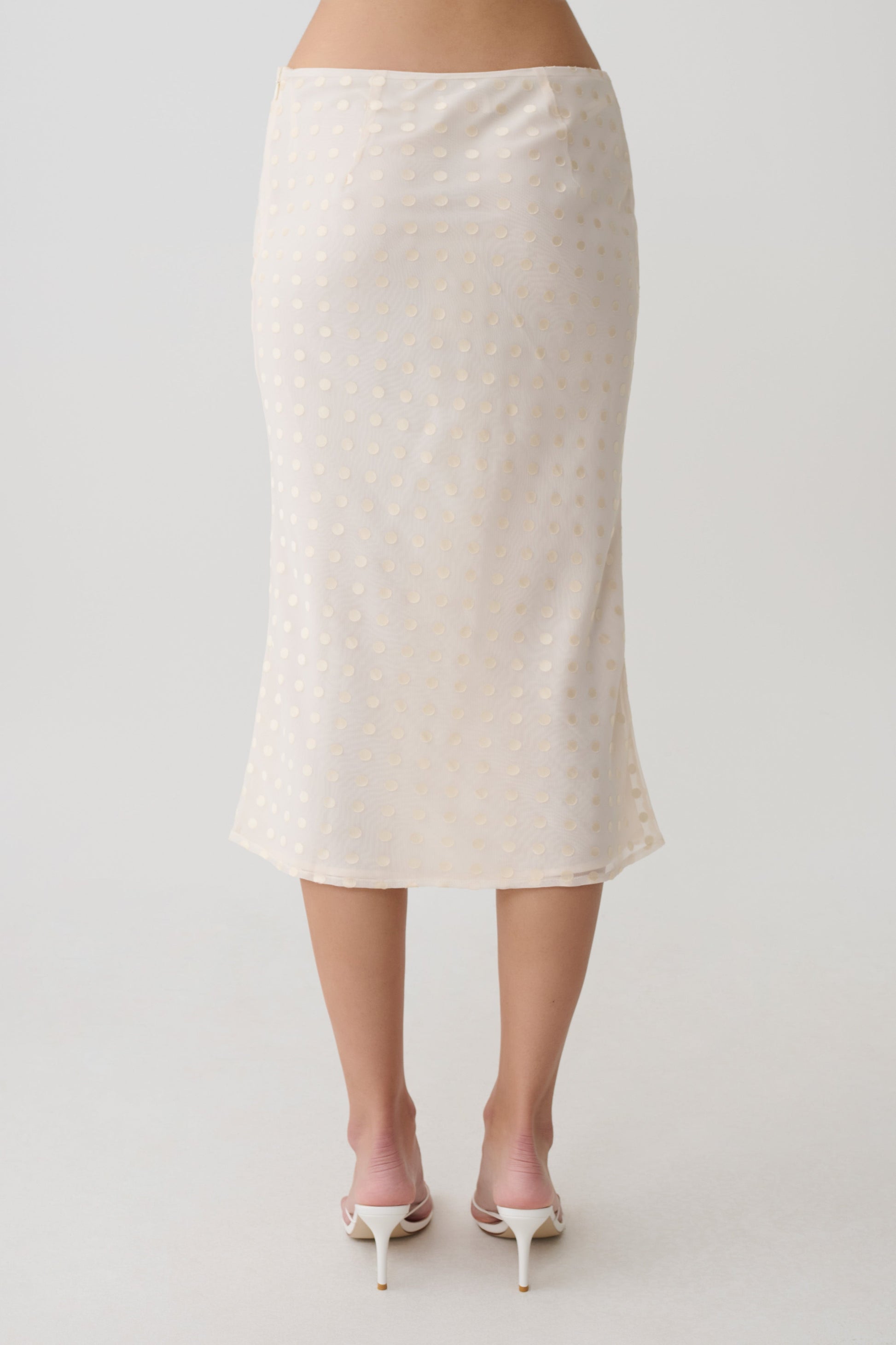 Lilah Devore Midi Skirt - Ivory #6