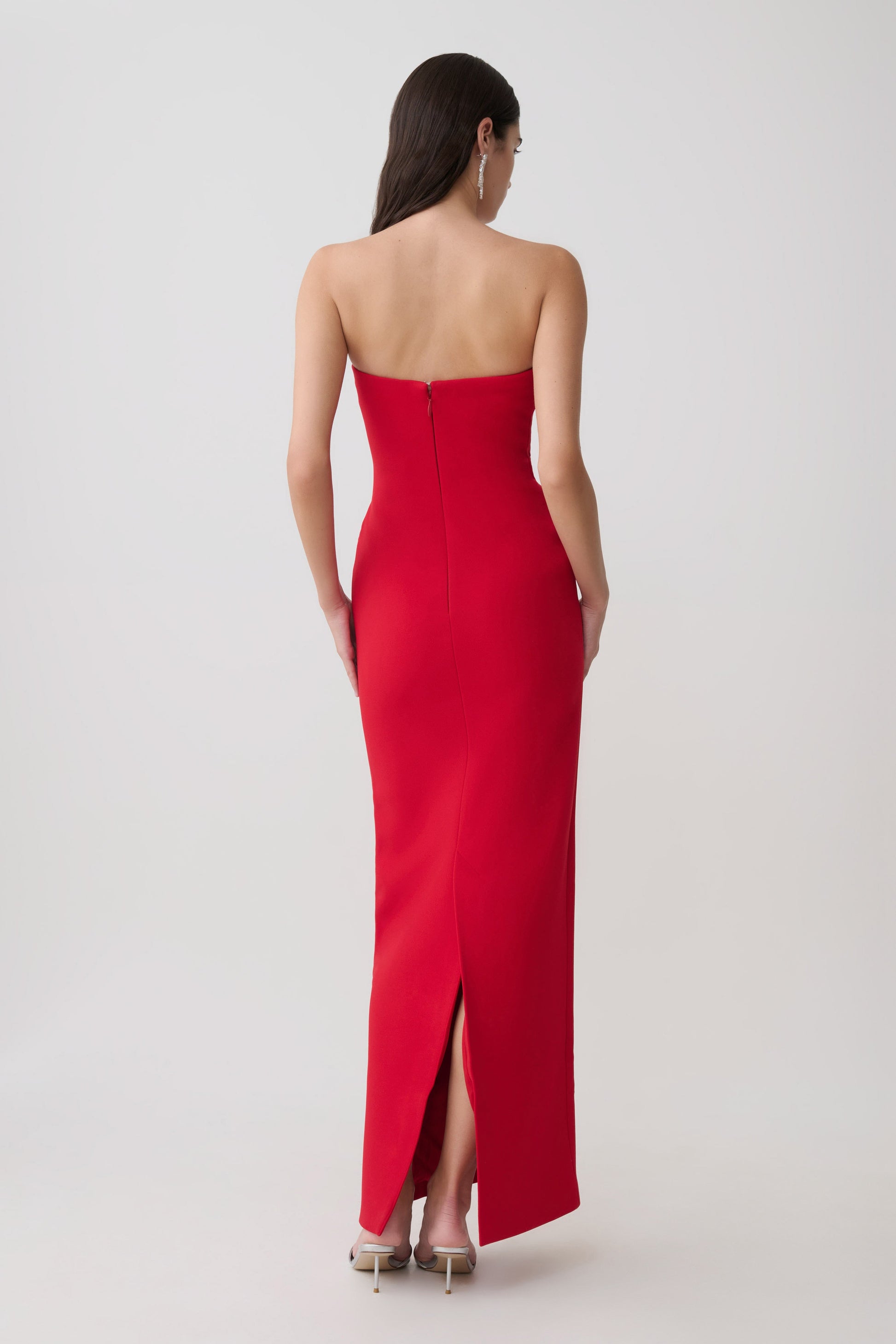 Lianne Strapless Maxi Dress - Red #2