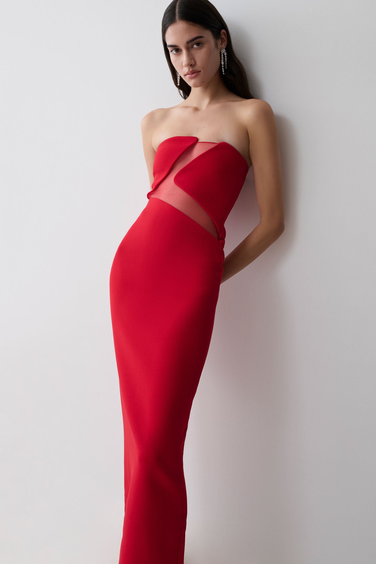 Lianne Strapless Maxi Dress - Red #4