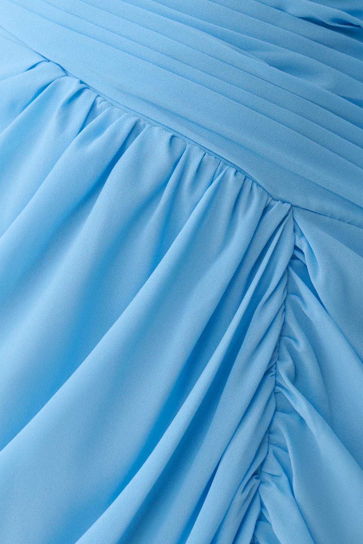 Micaela Chiffon Gathered Maxi Dress - Alaskan Blue #5