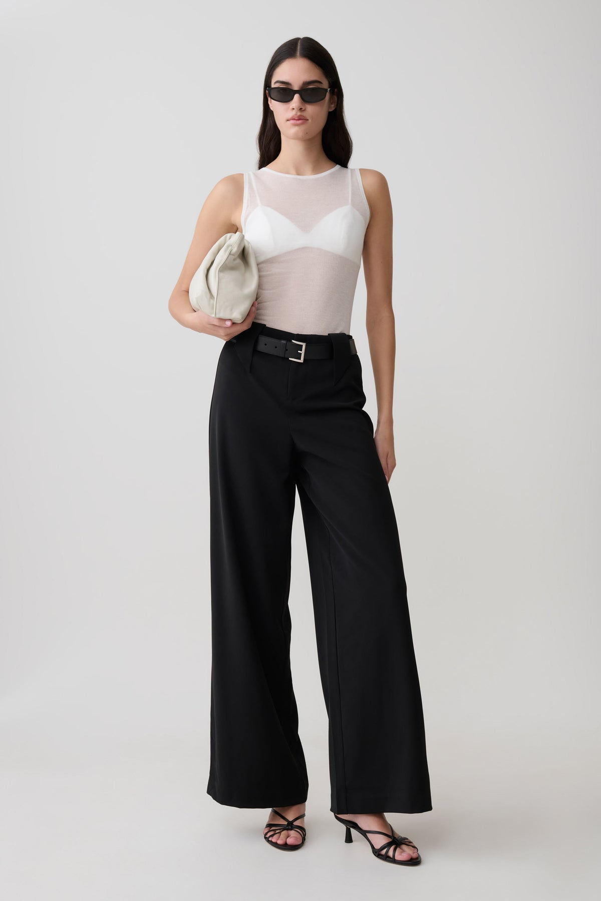 Arlo Wide Leg Suiting Trouser - Black #6