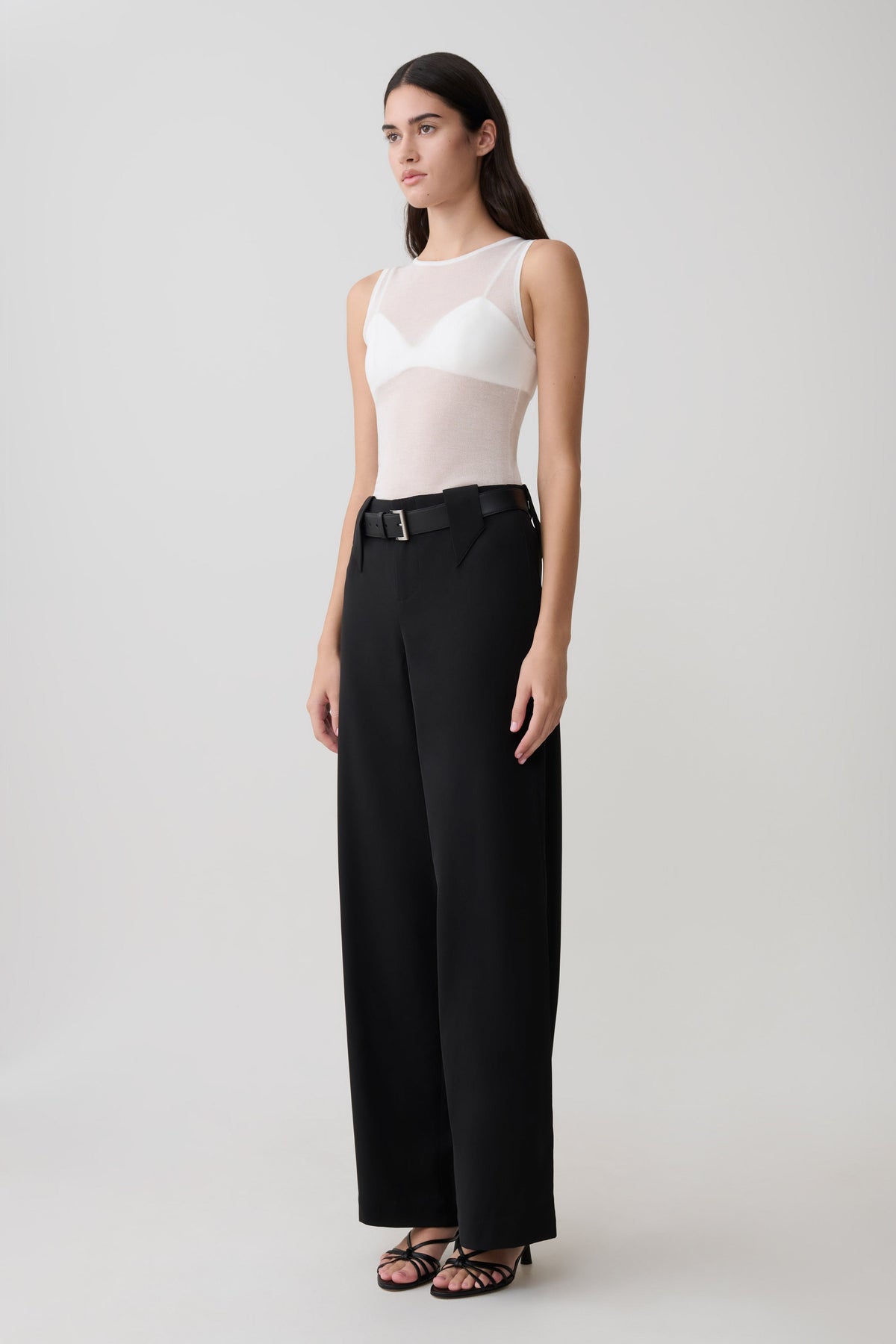 Arlo Wide Leg Suiting Trouser - Black #4