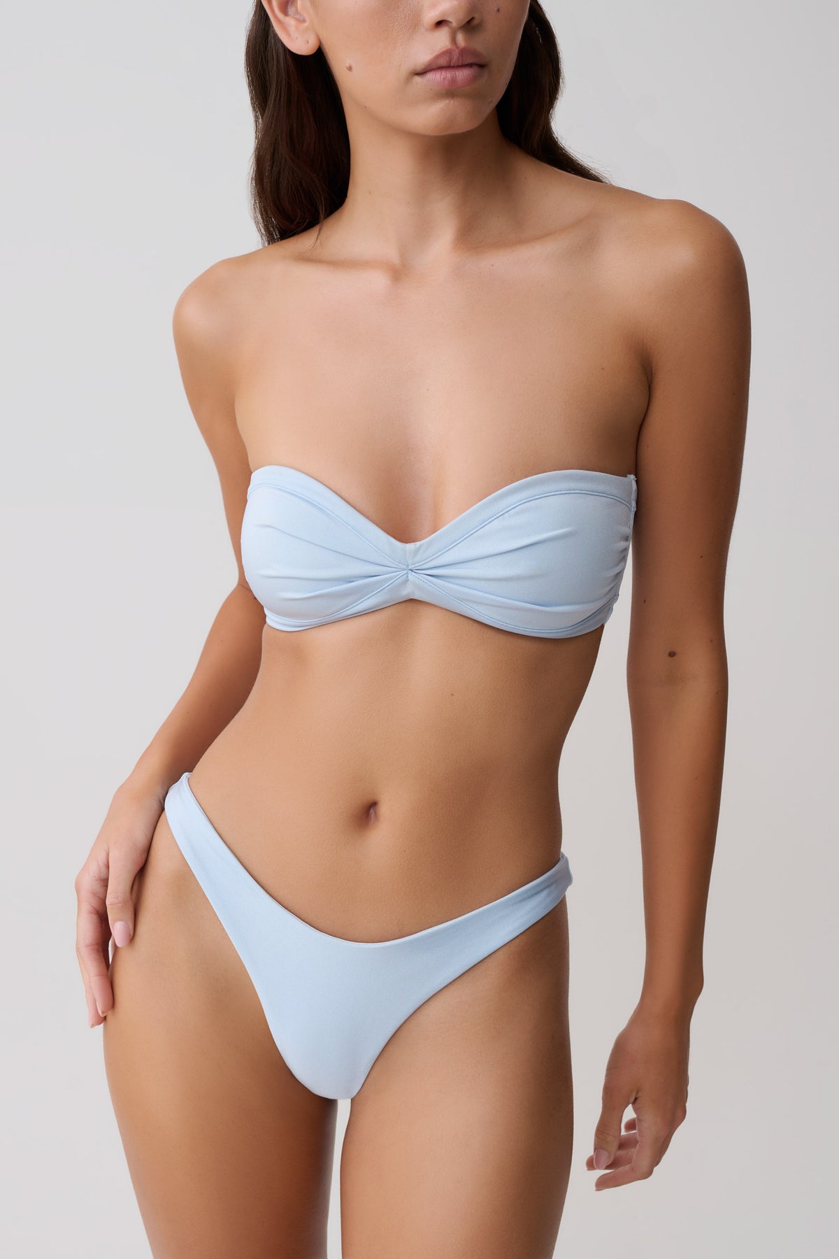 Briar Strapless Bikini Top - Pale Blue