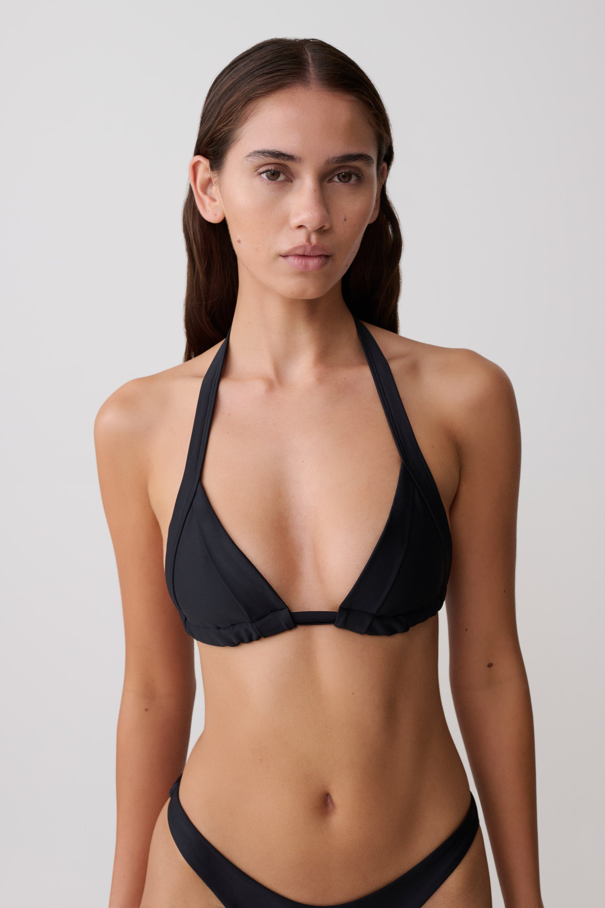 Fern Triangle Bikini Top - Black #5