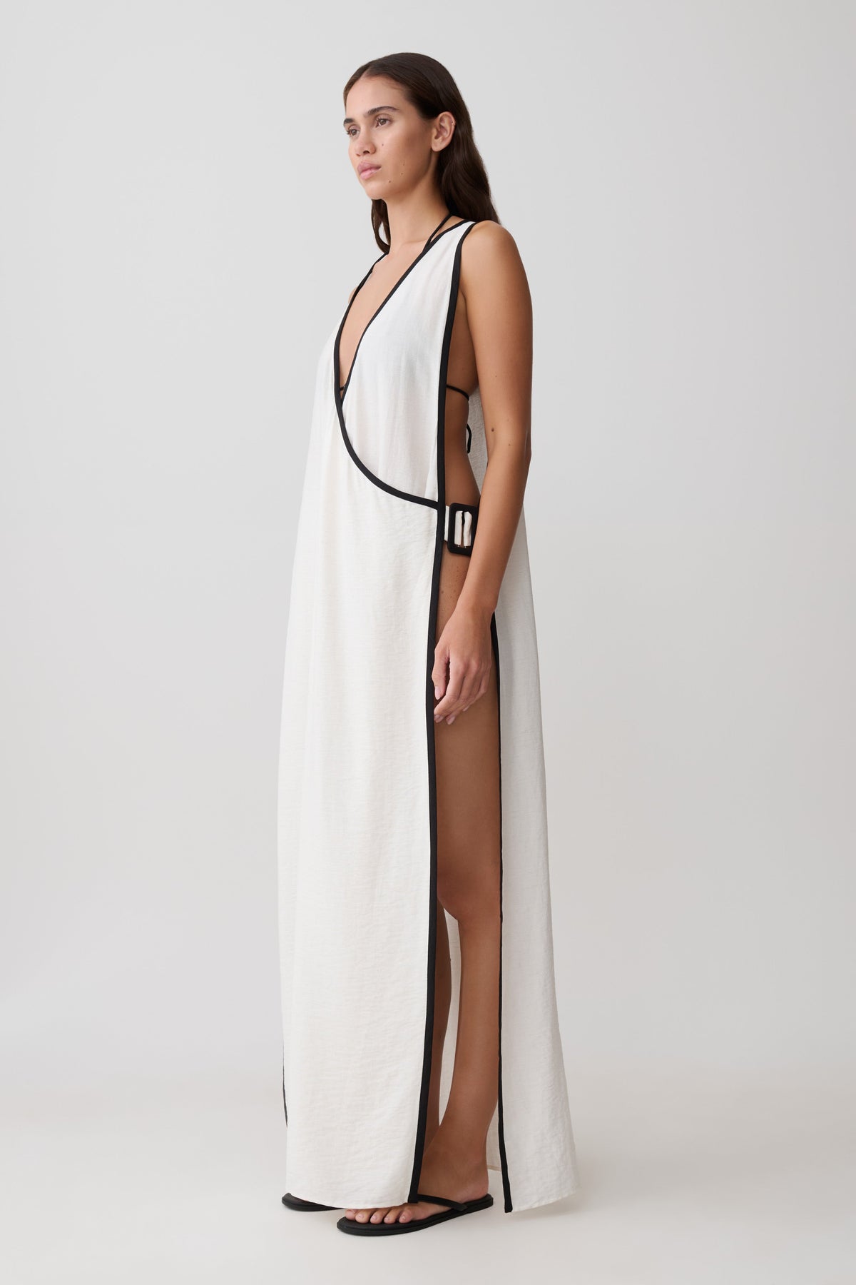Arcadia Crossover Coverup Maxi Dress - White #4