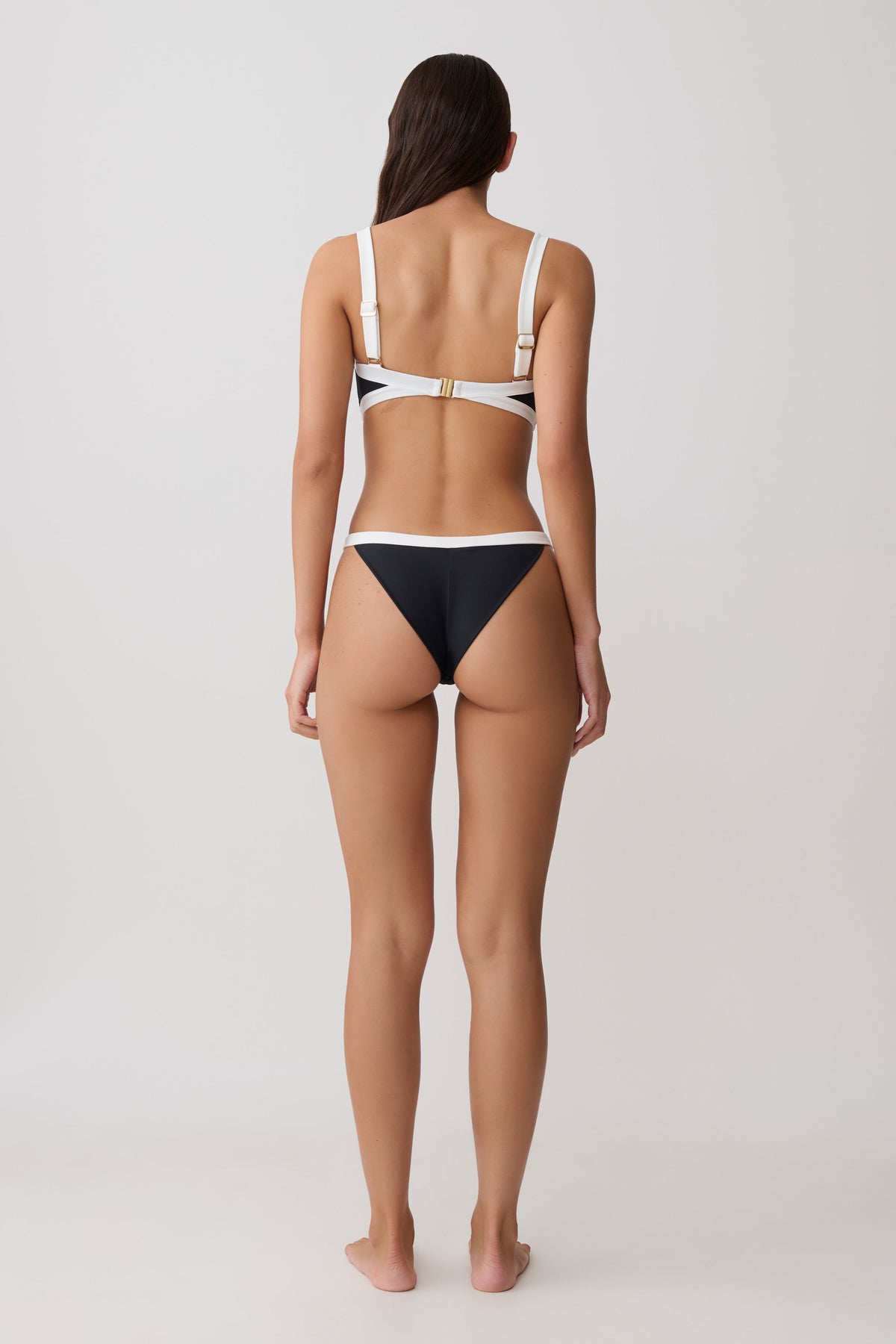 Isla Brazilian Bikini Bottom - Black/White #6