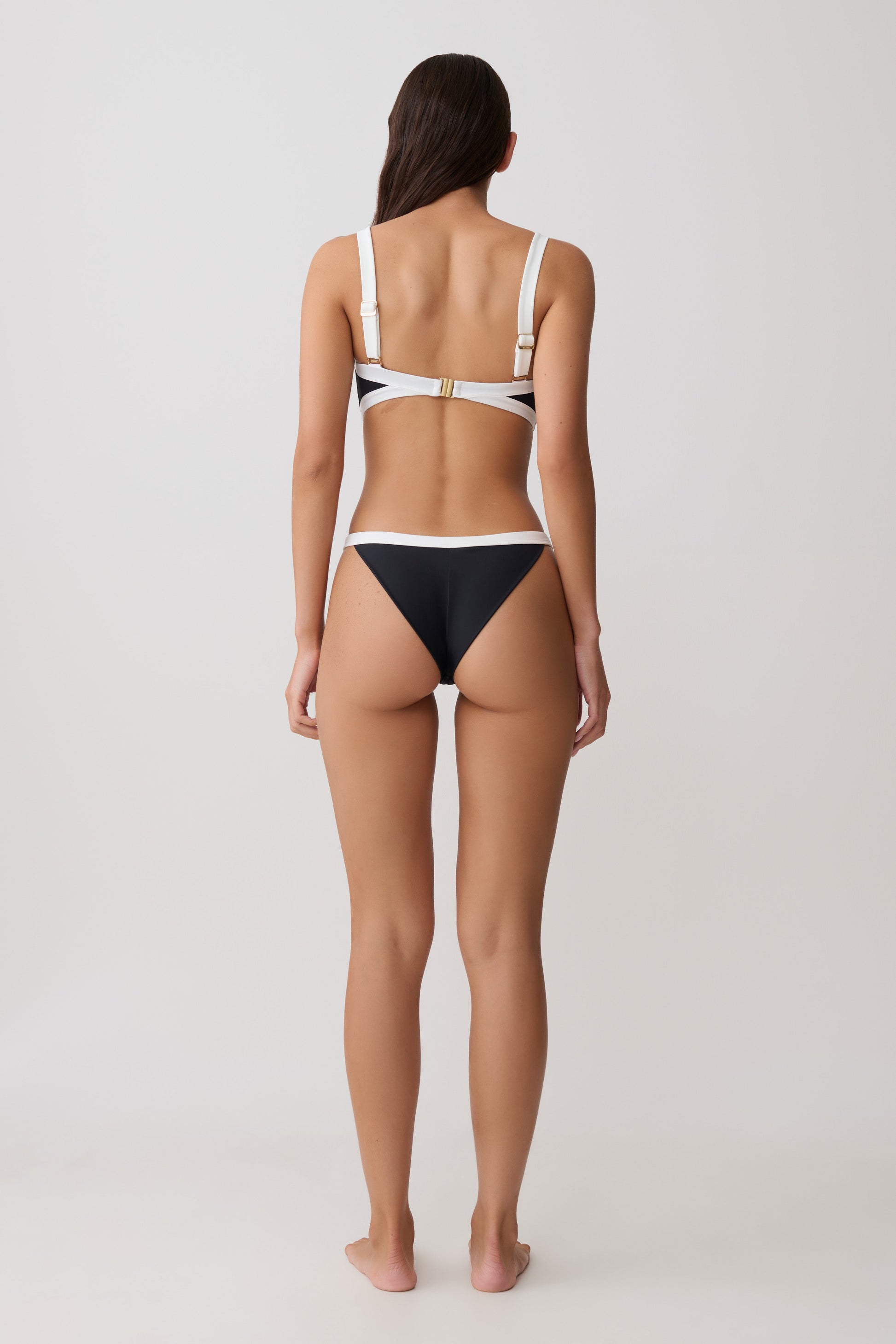 Isla Thong Bikini Bottom - Black/White #6