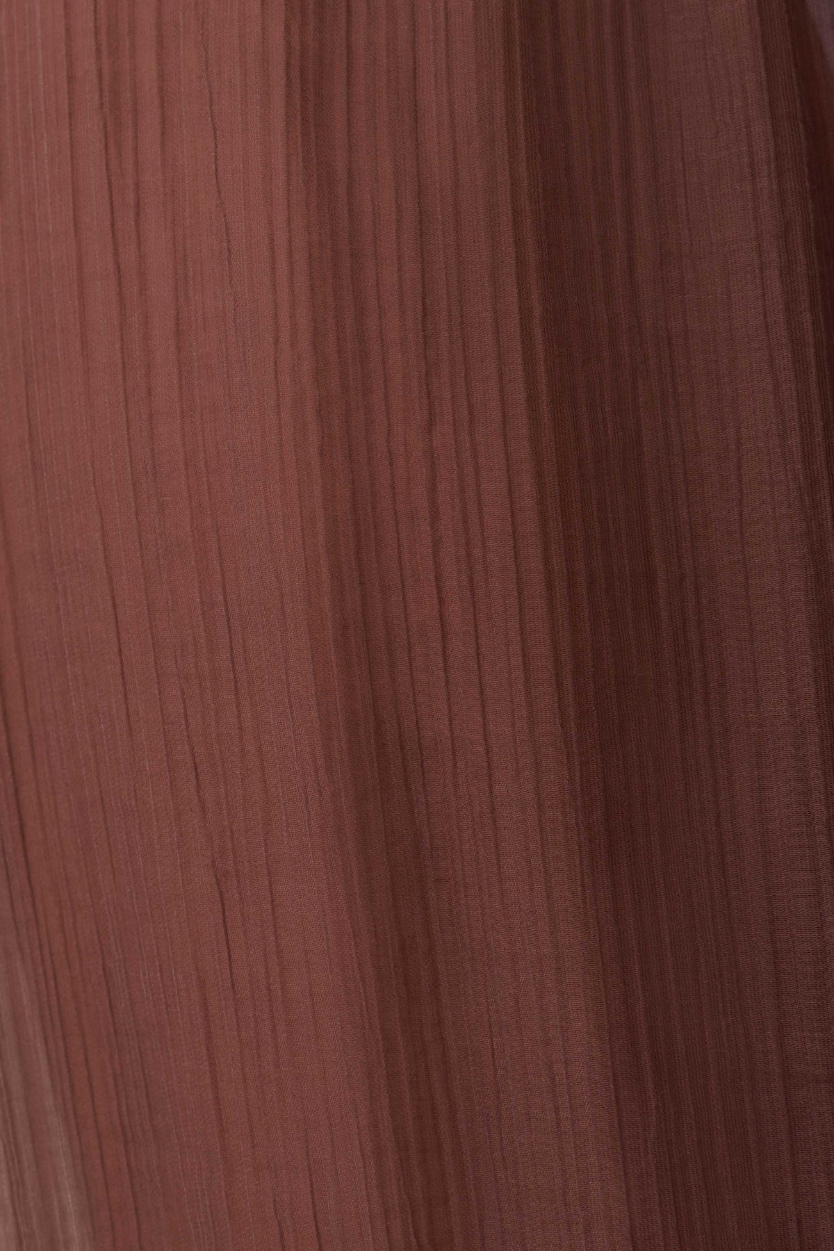 Leilani Sheer Drawstring Wide Leg Pants - Chocolate