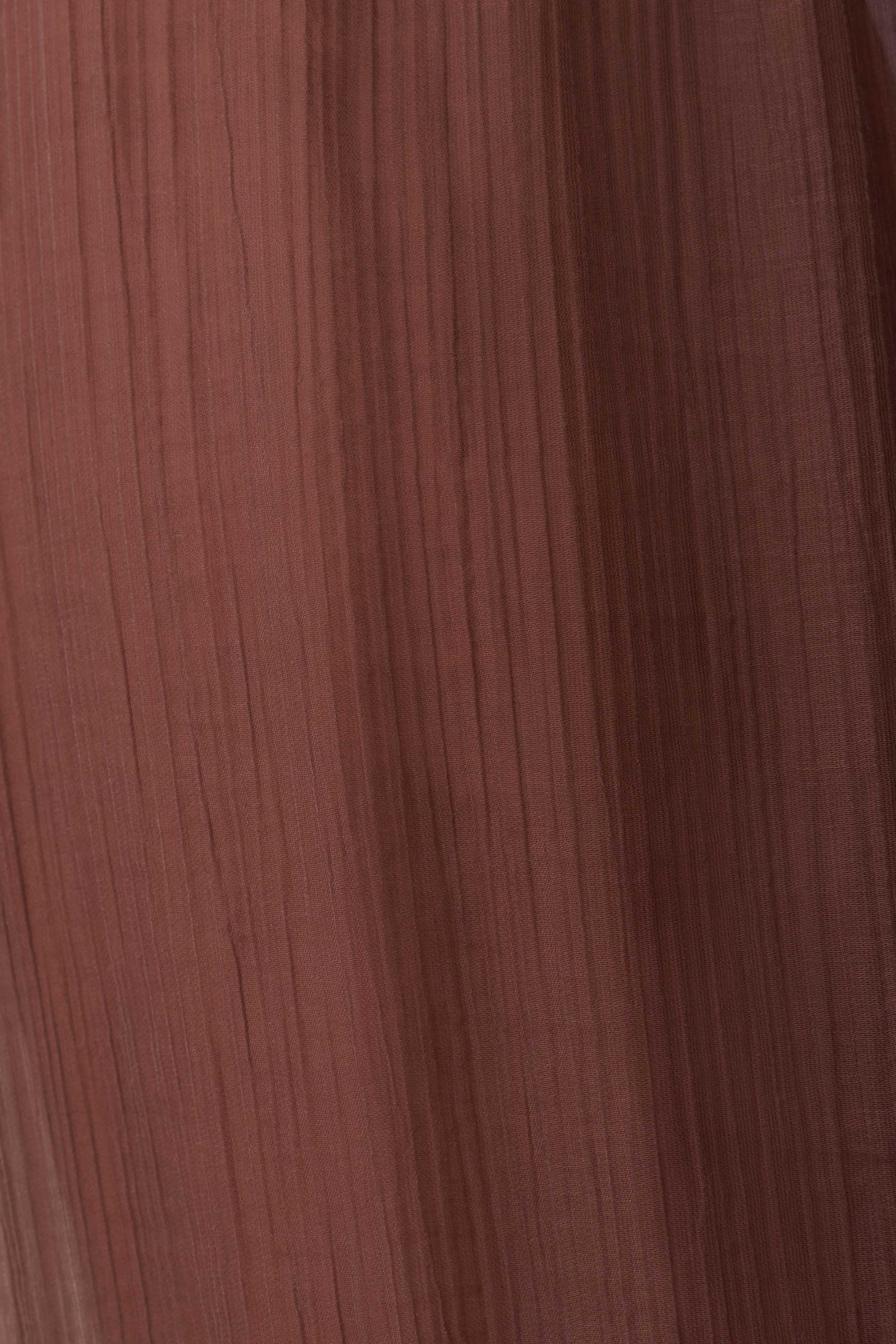 Leilani Sheer Drawstring Wide Leg Pants - Chocolate #8