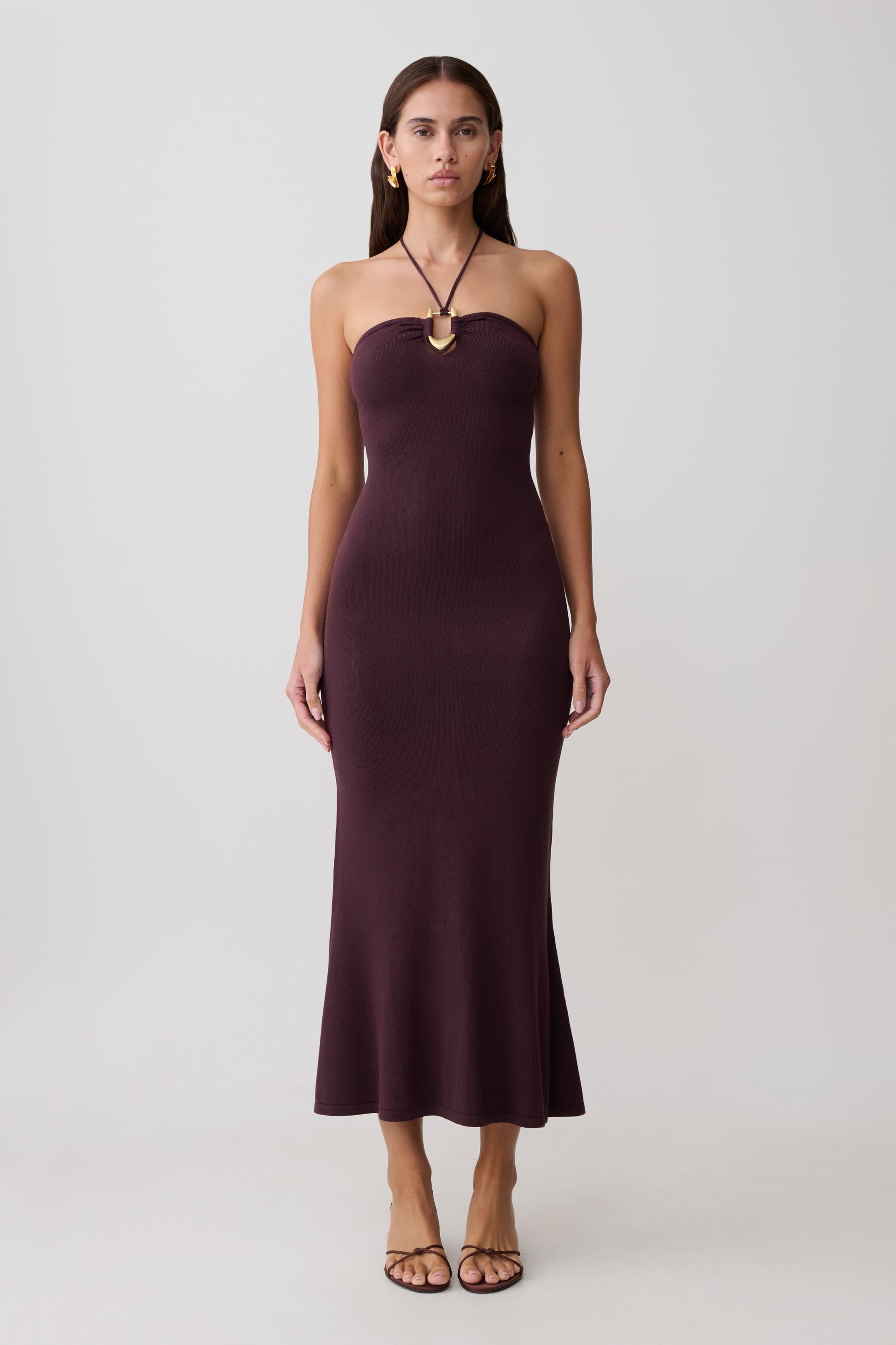 Dimitri Knit Midi Dress - Chocolate #5