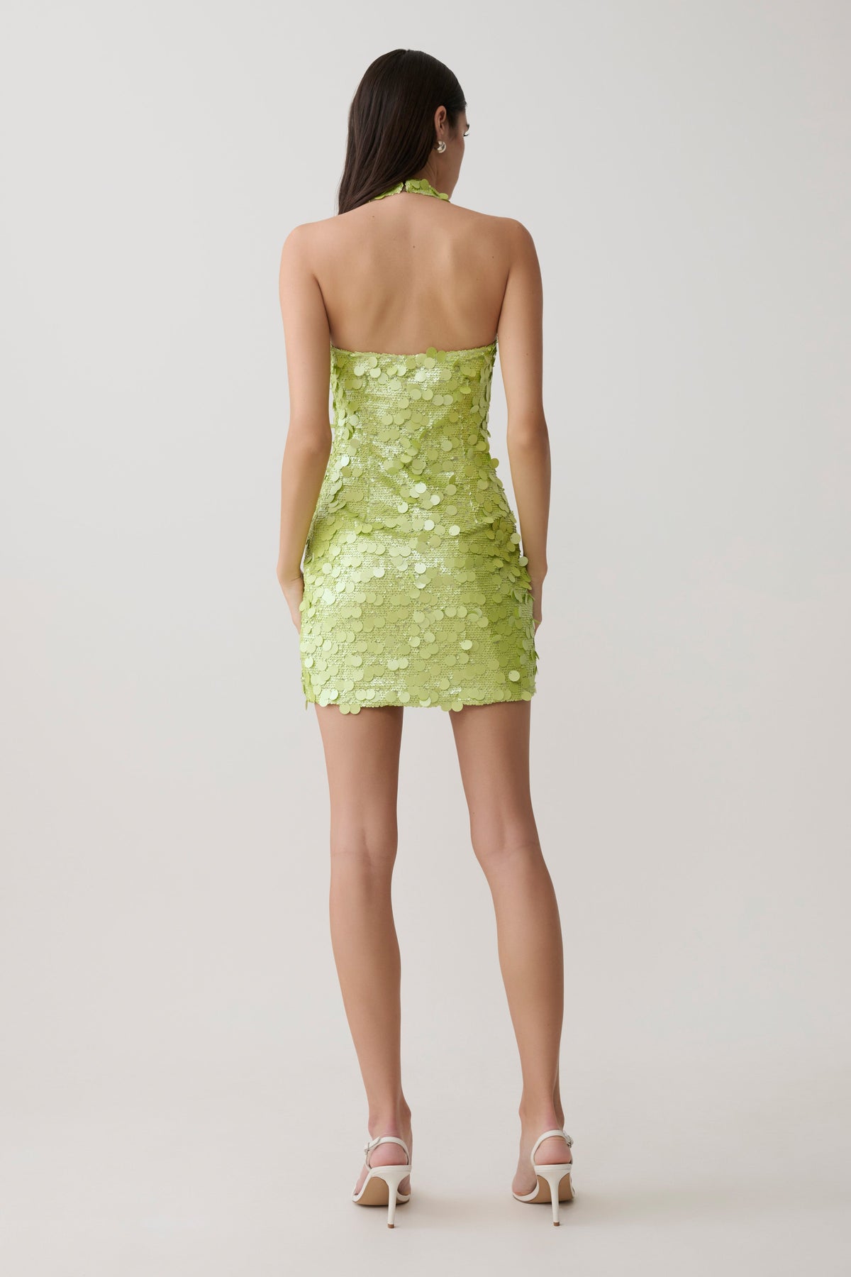 Caralee Sequin Halter Mini Dress - Green #5