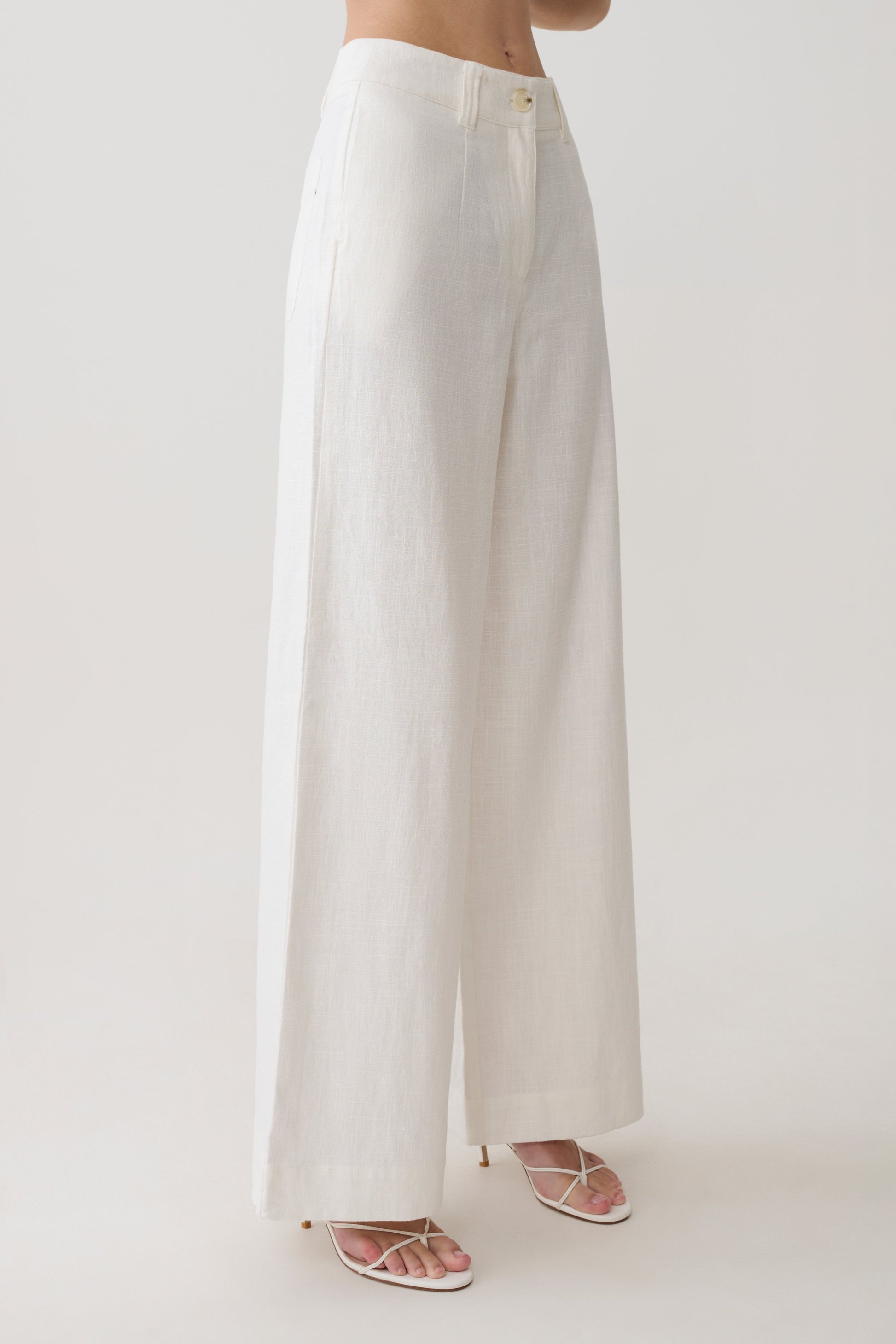 Brielle Straight Leg Pant - White #3