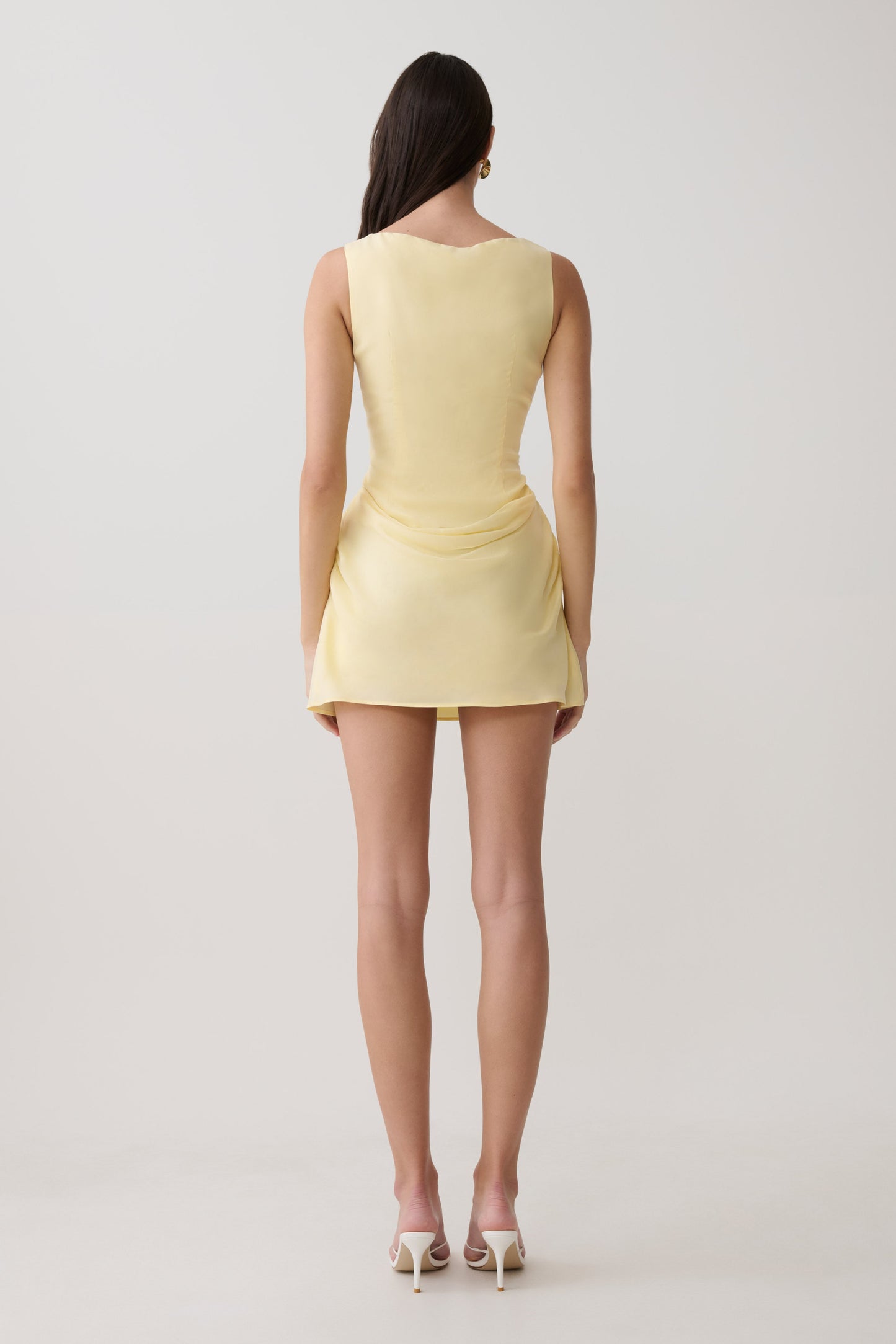 Bexley Draped Mini Dress - Butter
