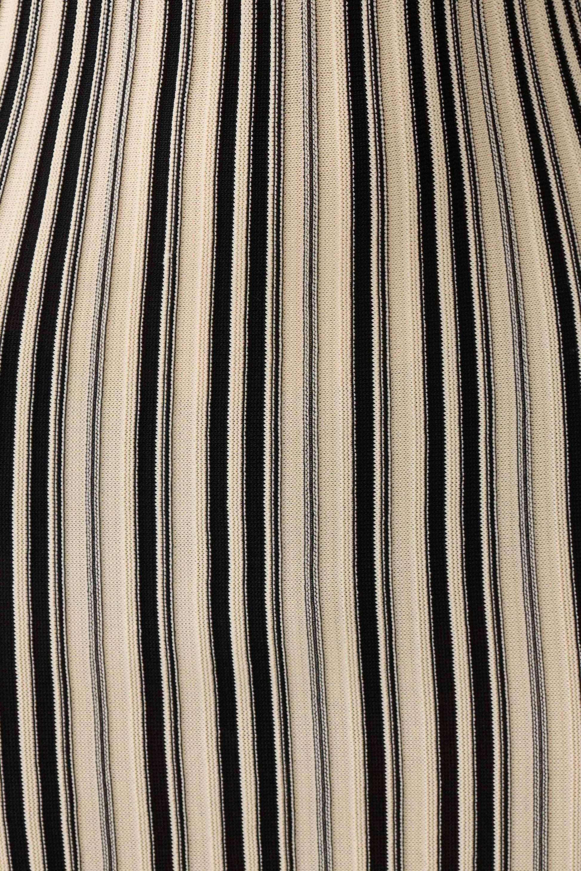 Meggie Striped Sleeveless Mini Dress - Black/Ivory #7