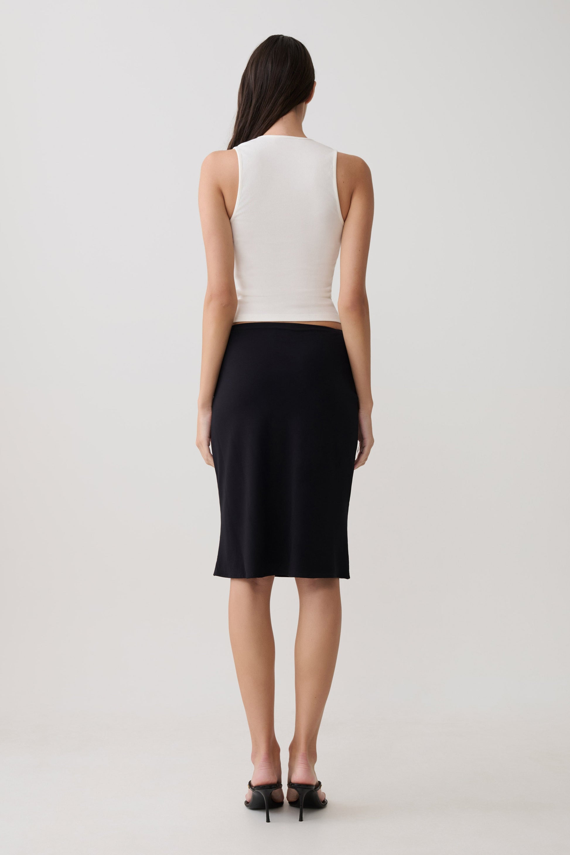 Greer Knee Length Skirt - Black #2