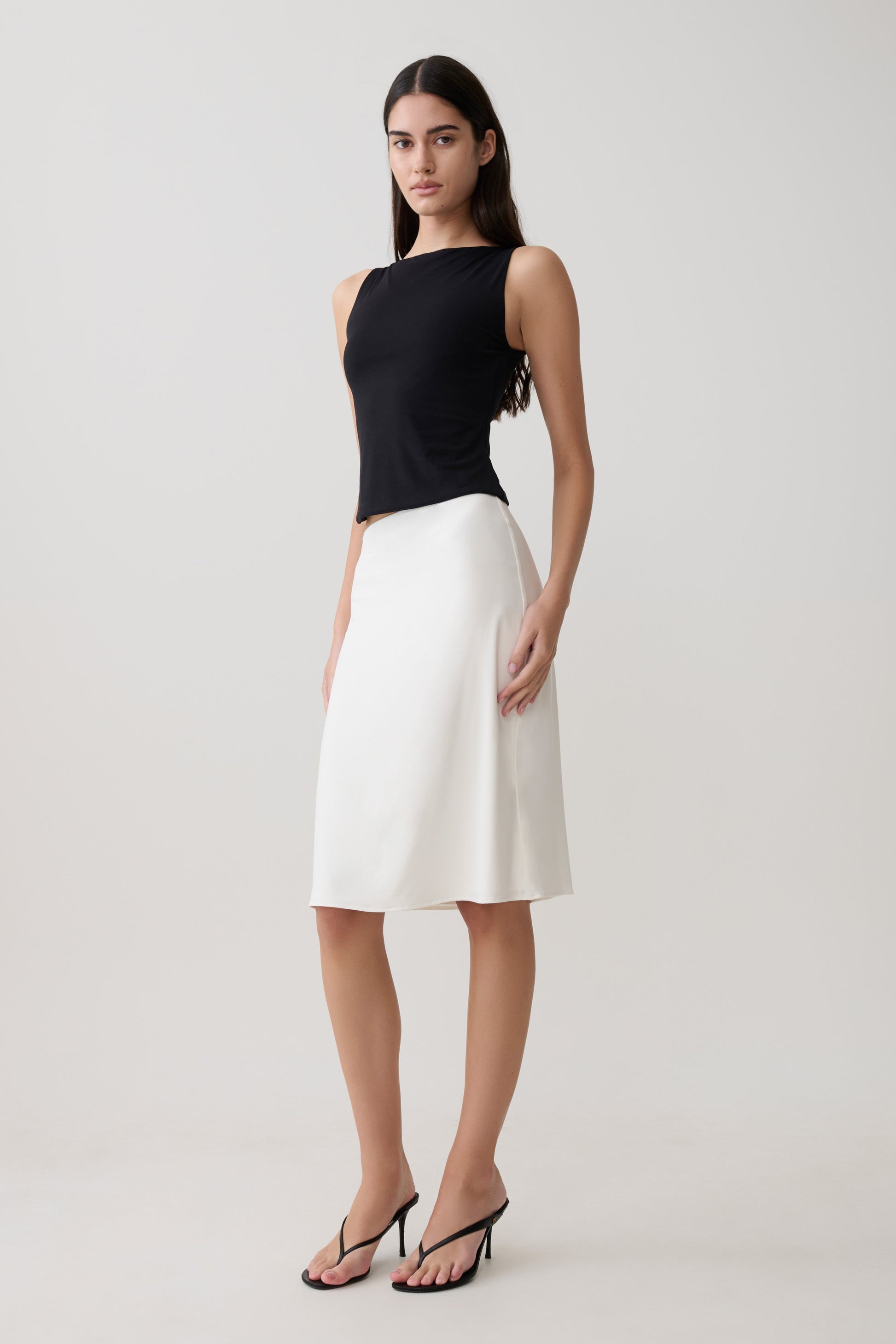 Nicolette Sleeveless Tank Top - Black #4