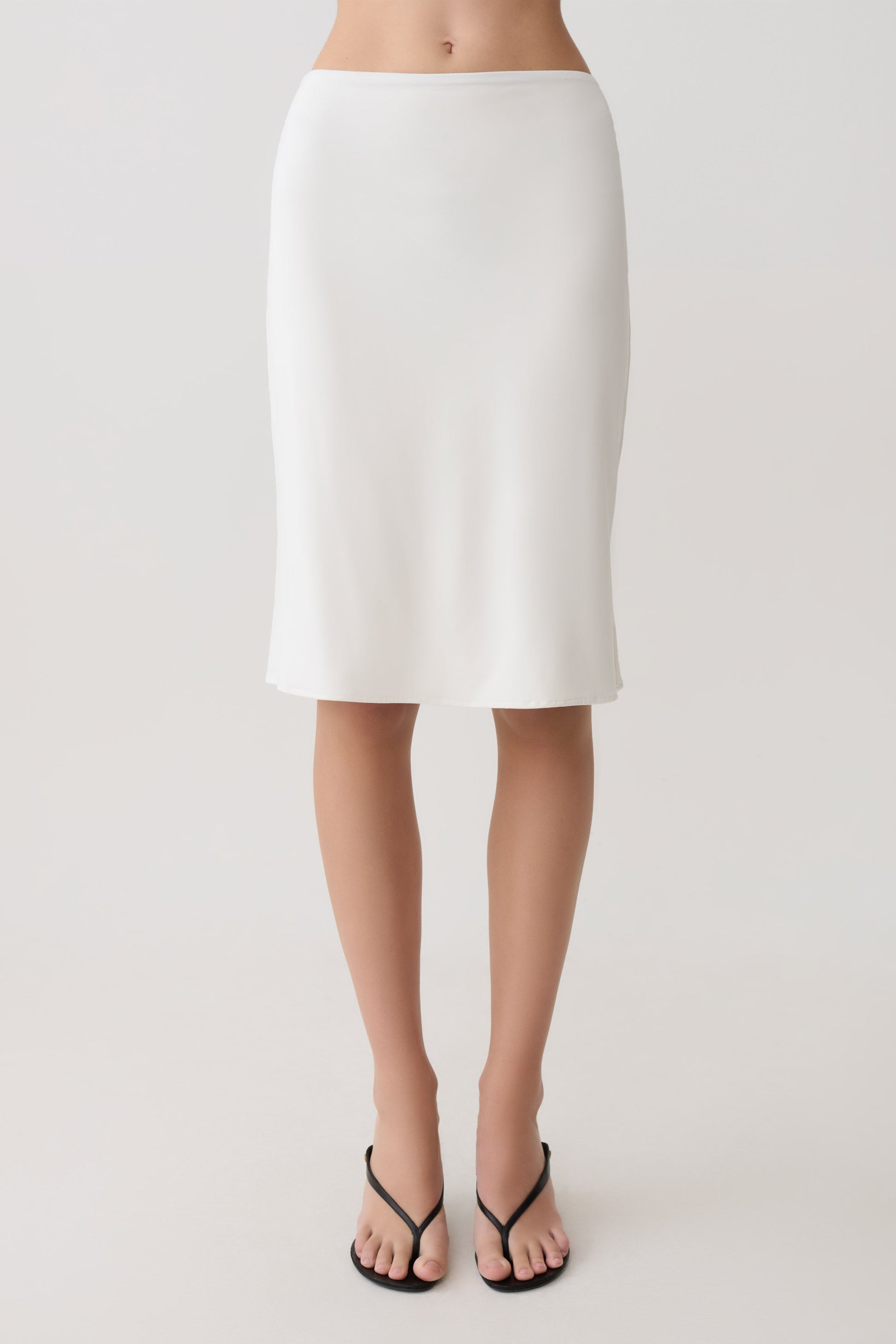 Greer Knee Length Skirt - White #8
