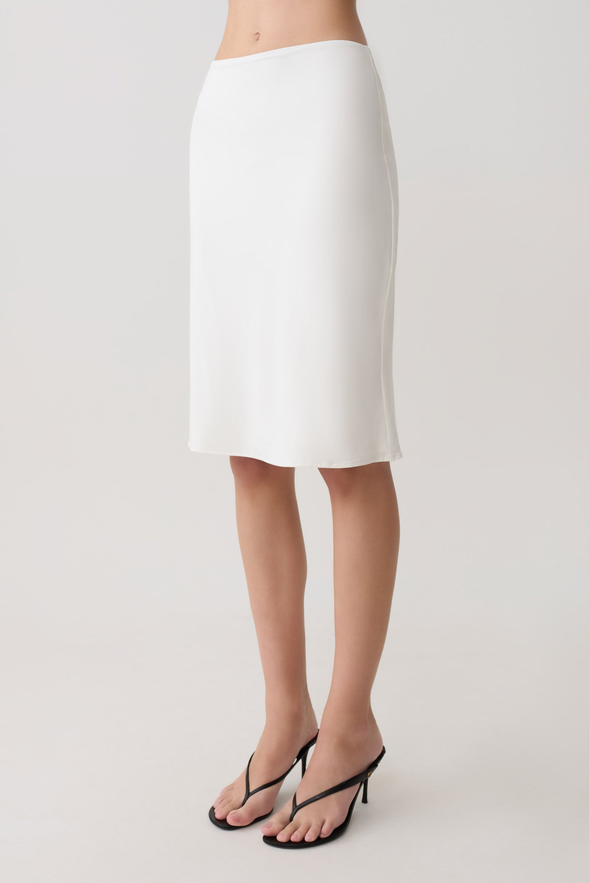 Greer Knee Length Skirt - White #6