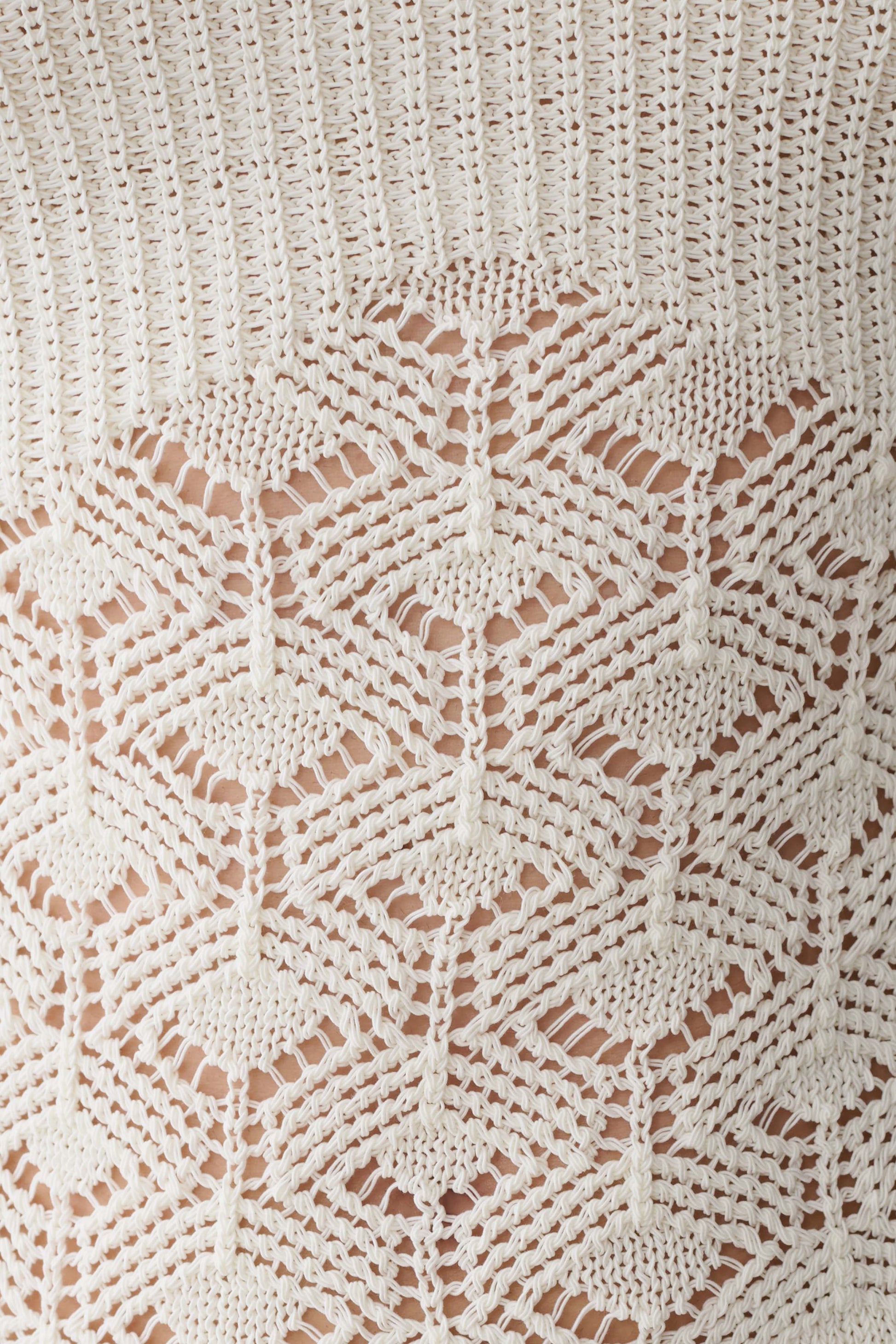 Atlantis Crochet Knit Top - White #8