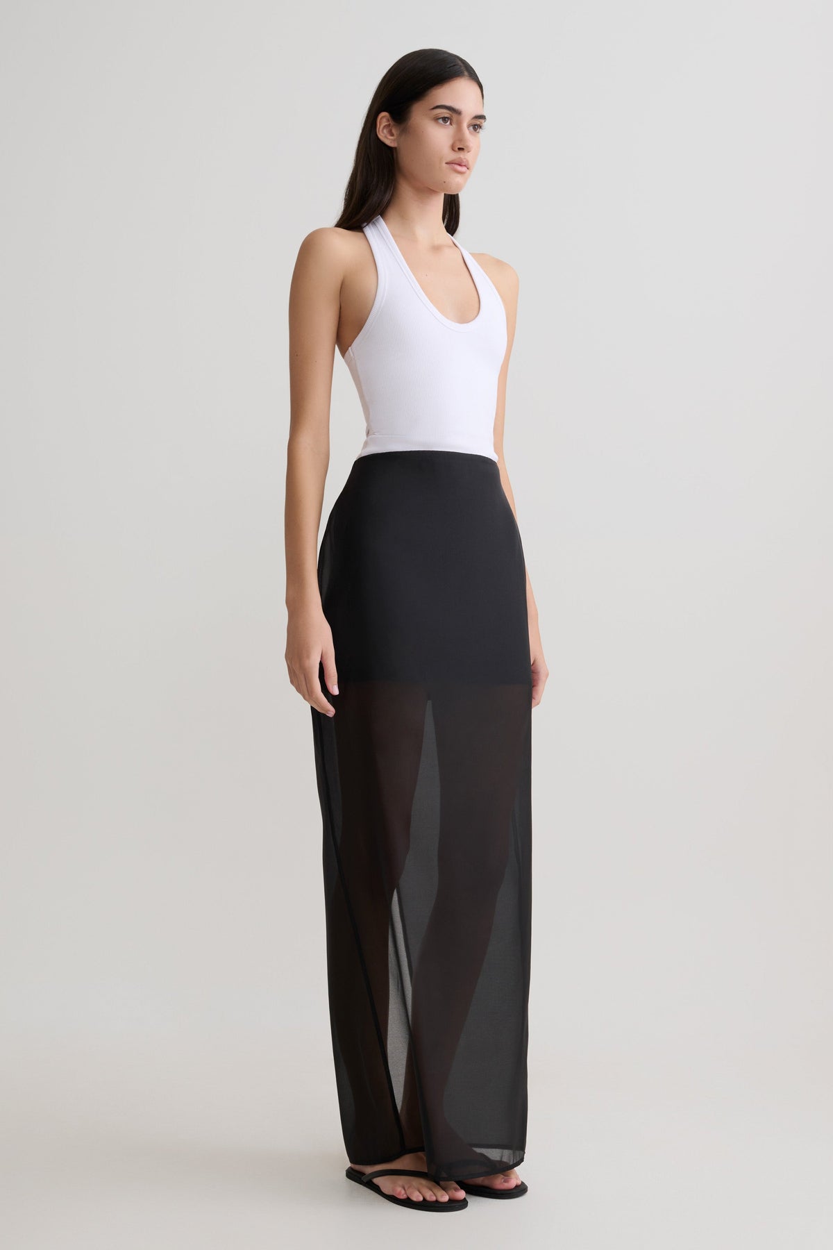 Actress Ribbed Tank - White #6