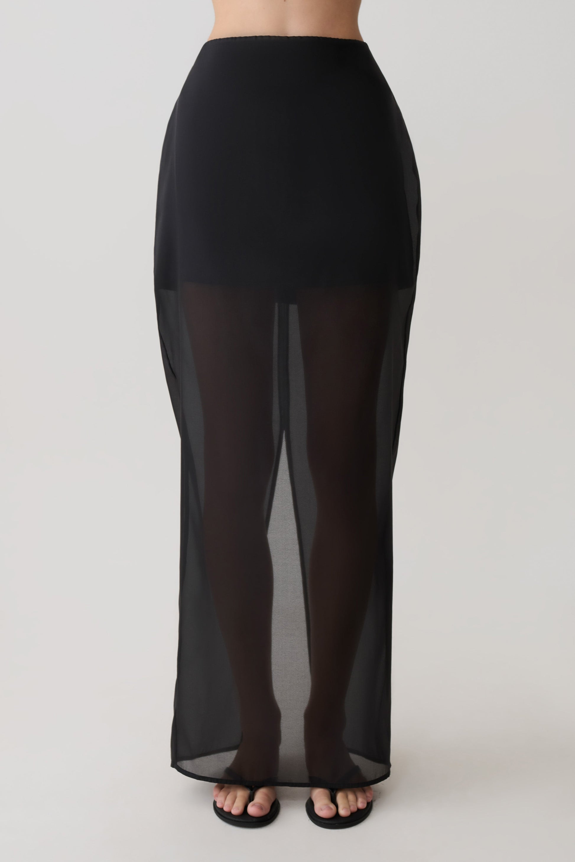 Ximena Organza Maxi Skirt - Black #6